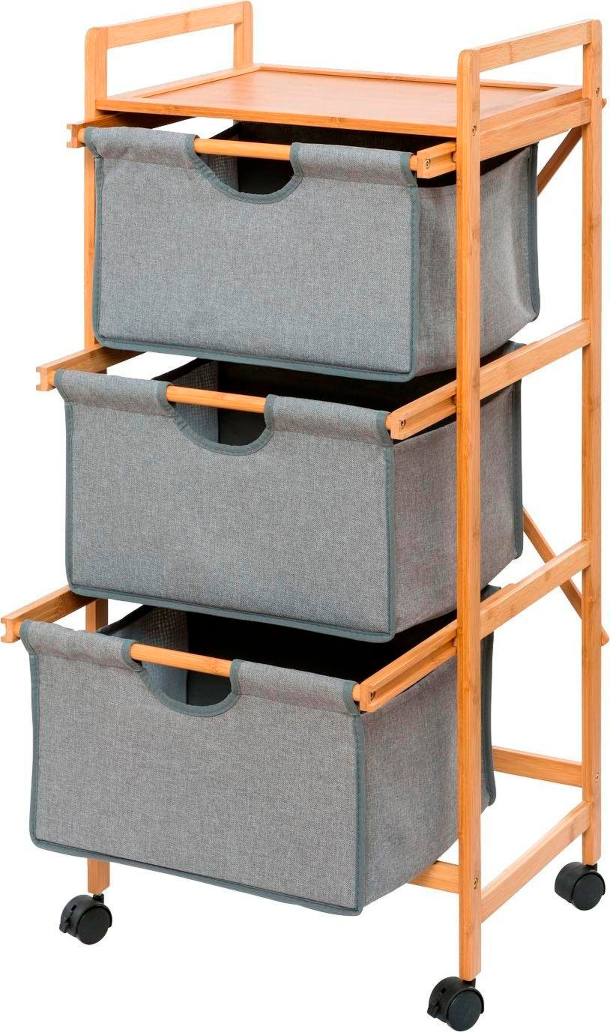 WENKO Trolley Bahari Badkamermeubel van bamboe