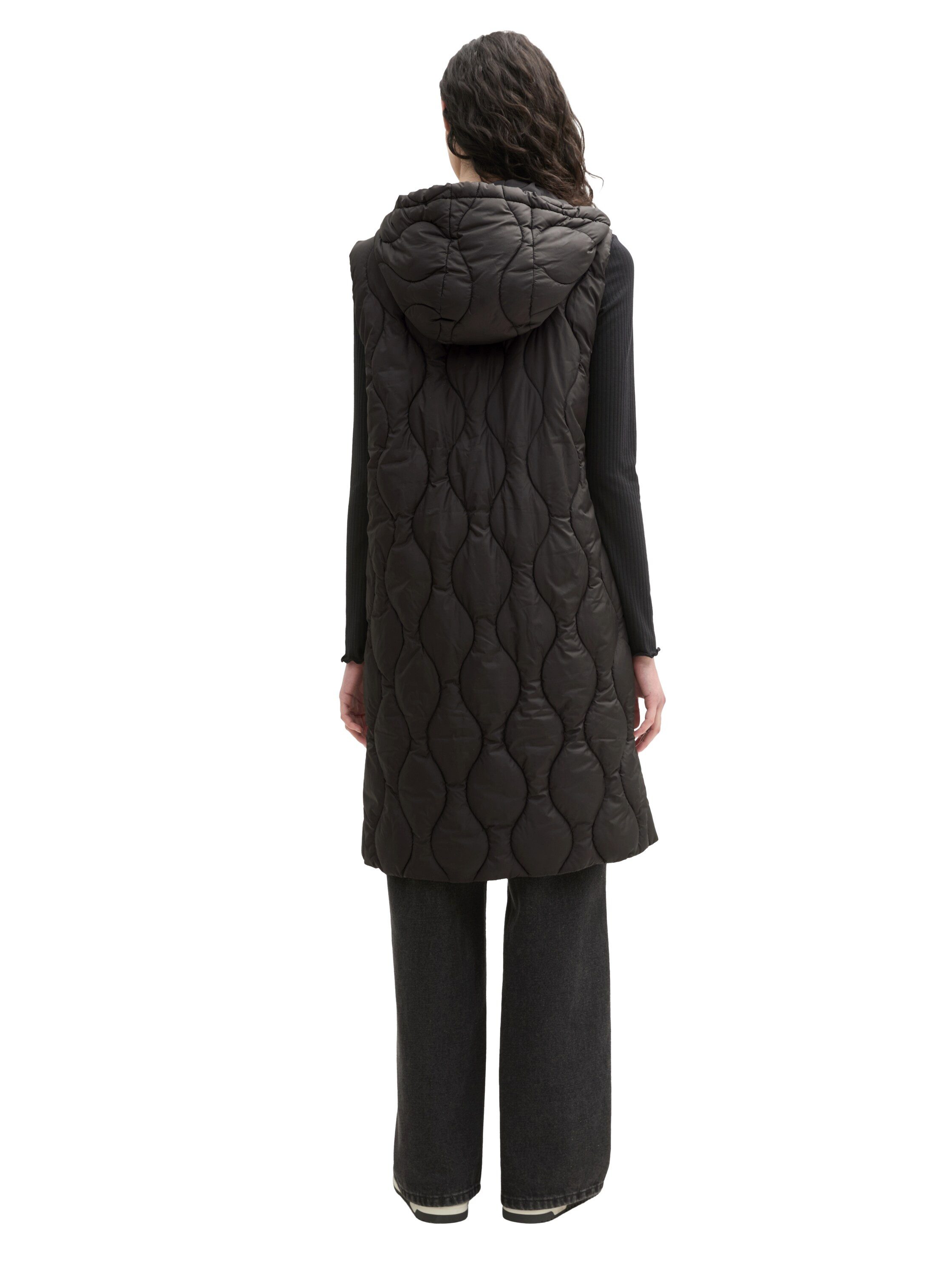 Tom Tailor Denim Bodywarmer met een capuchon