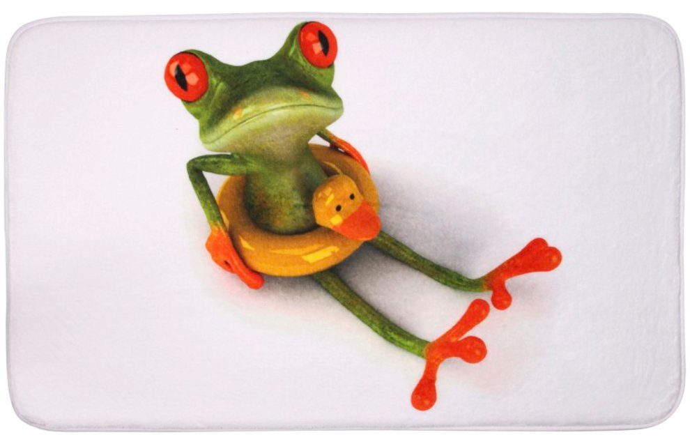 Sanilo Set badkameraccessoires Froggy bestaand uit toiletzitting, badmat, stop, zeepdispenser, toiletborstel (complete set, 6-delig)