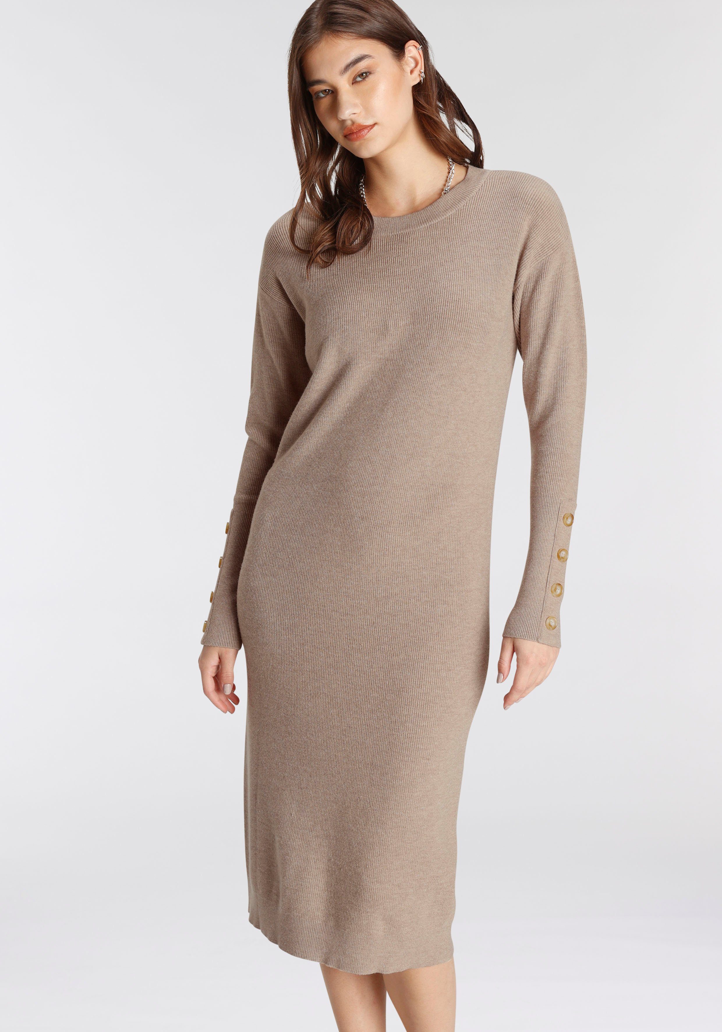 Laura Scott Gebreide jurk met decoratieve knopen