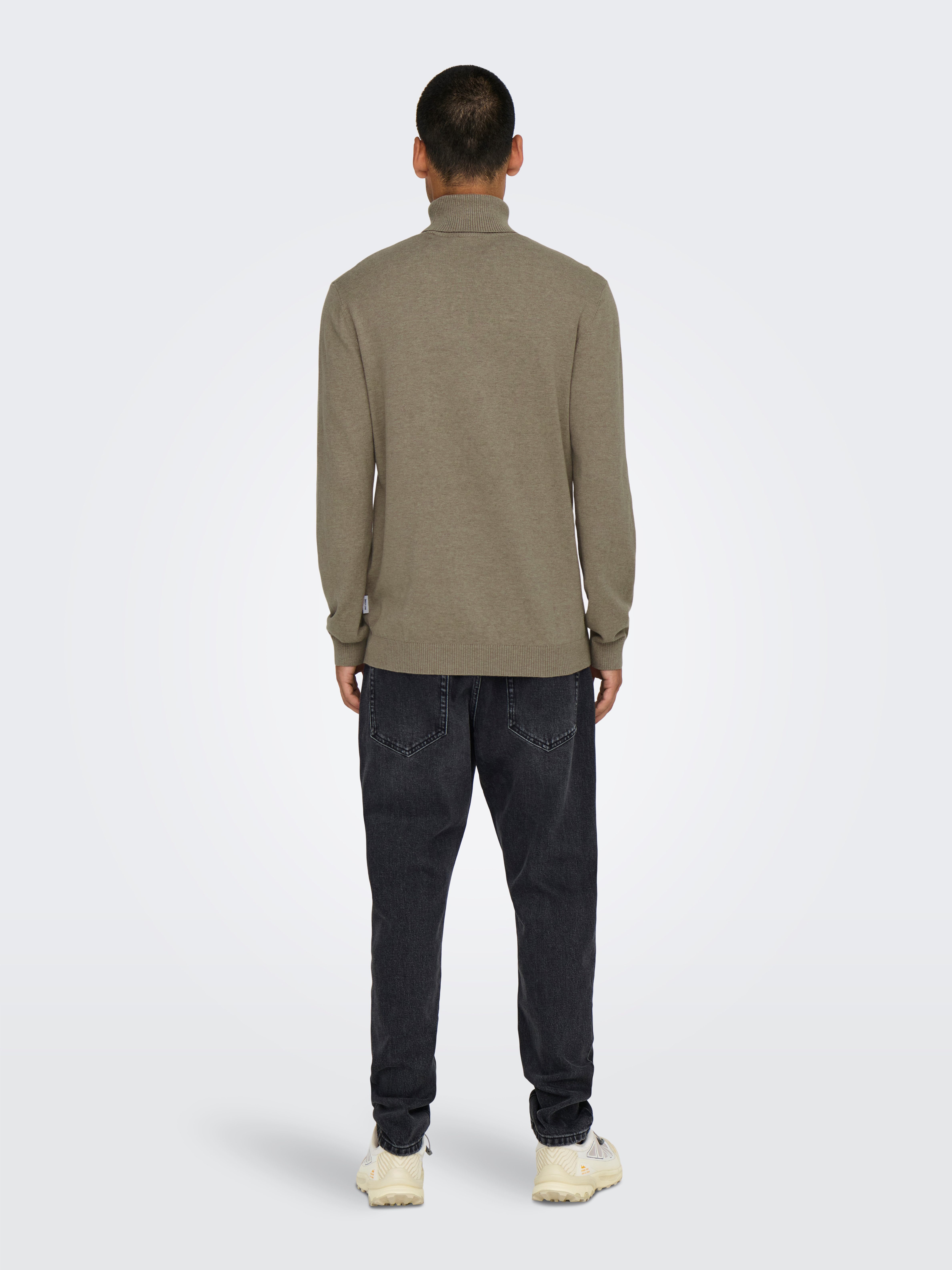 ONLY & SONS Trui met staande kraag ONSLOUI REG 12 MEL ROLL KNIT NOOS