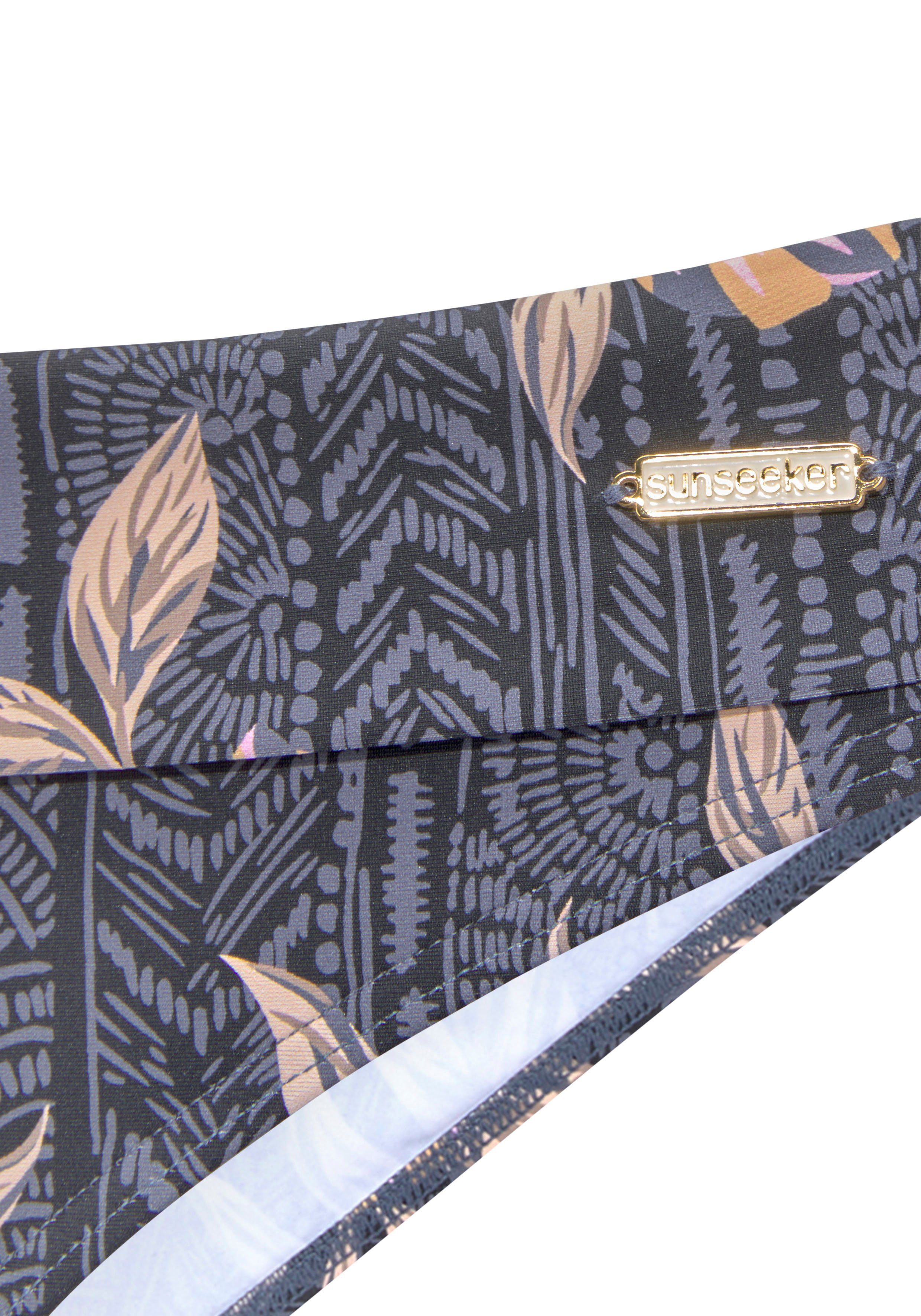 Sunseeker Bandeaubikini met grafisch-bloemig patroon