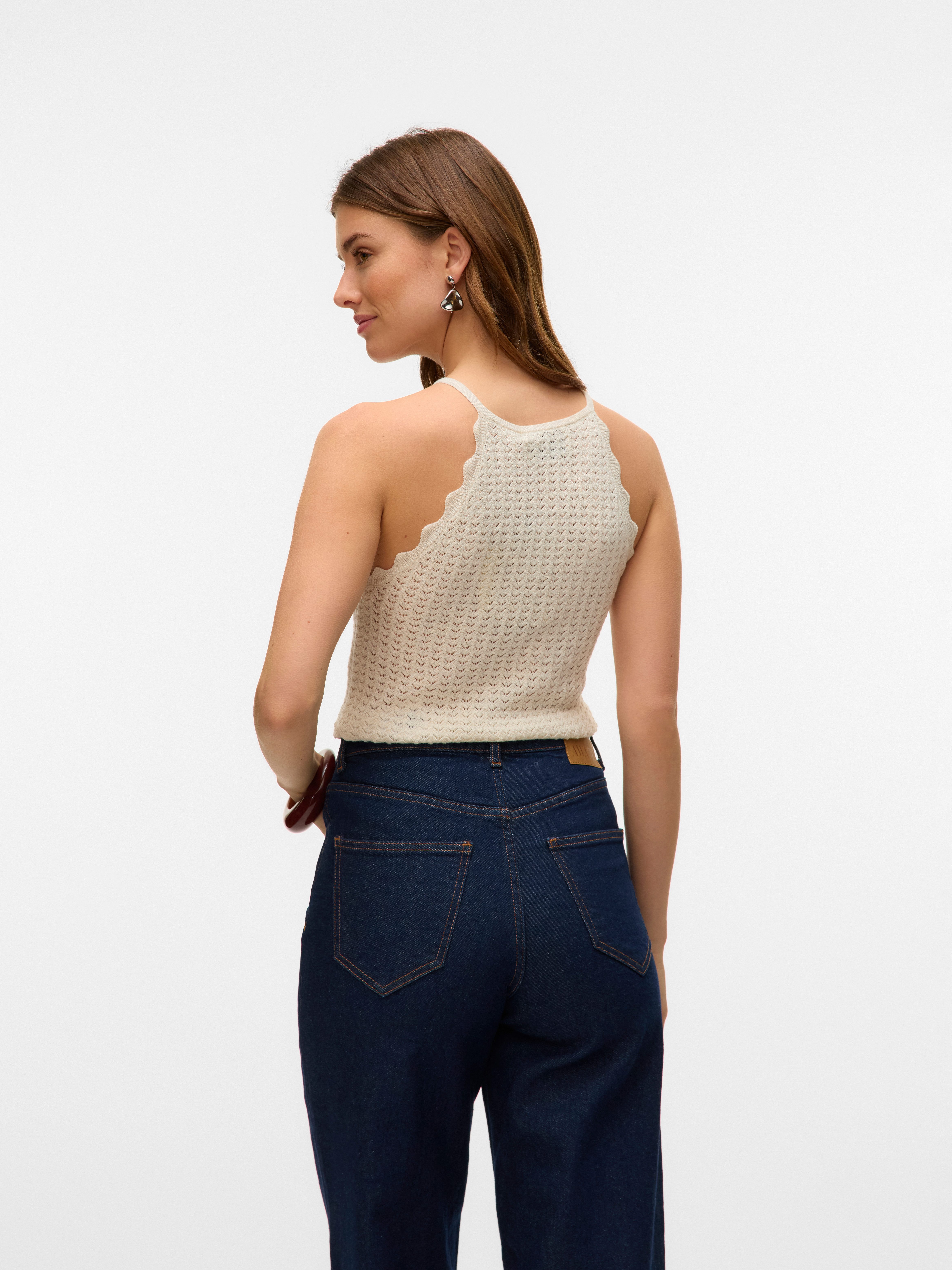 Vero Moda Gebreide top VMPANAMA SL KNIT TOP VMA NOOS