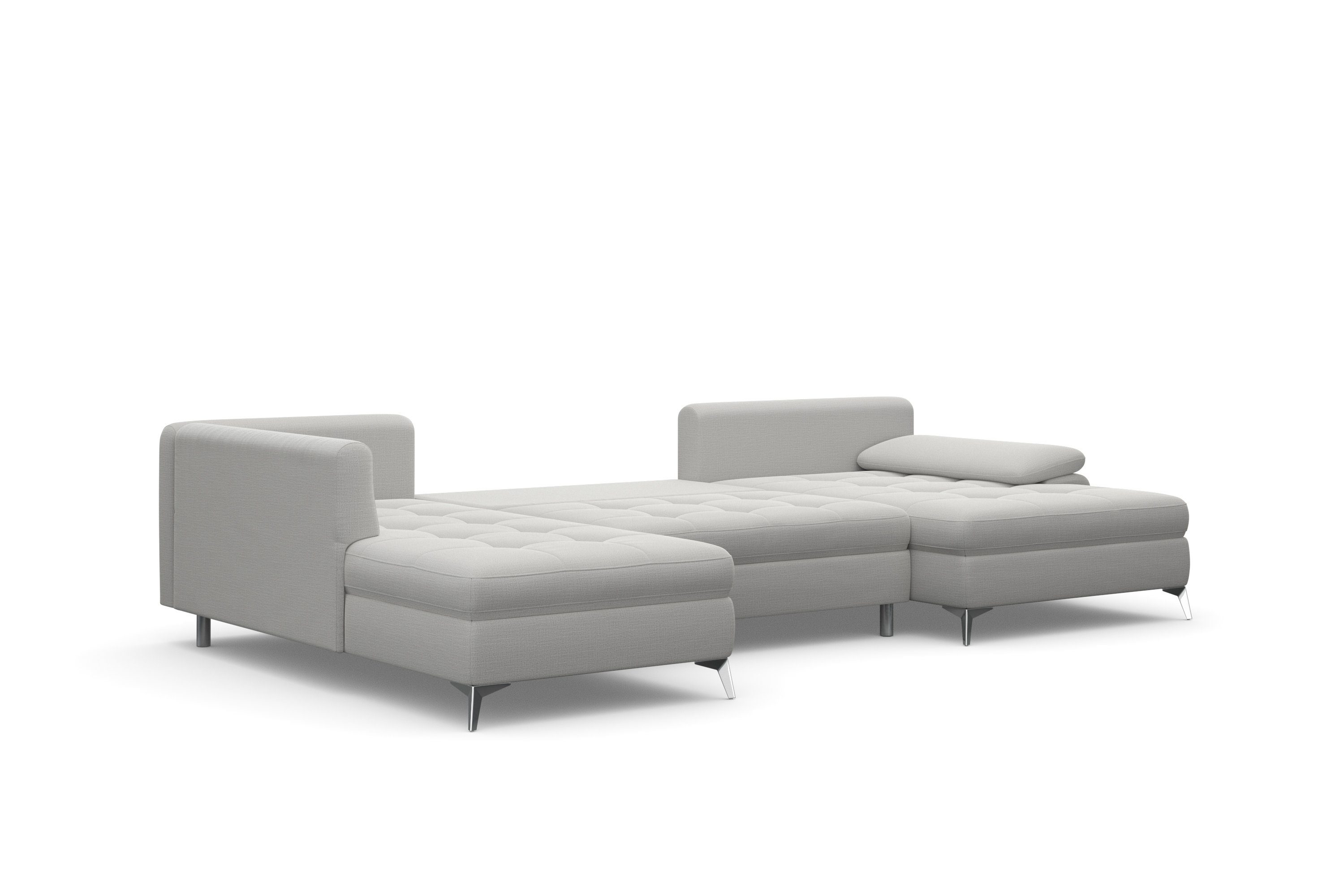 sit&more Zithoek Latigo U-vorm met récamier, naar keuze met slaapfunctie en bedkist
