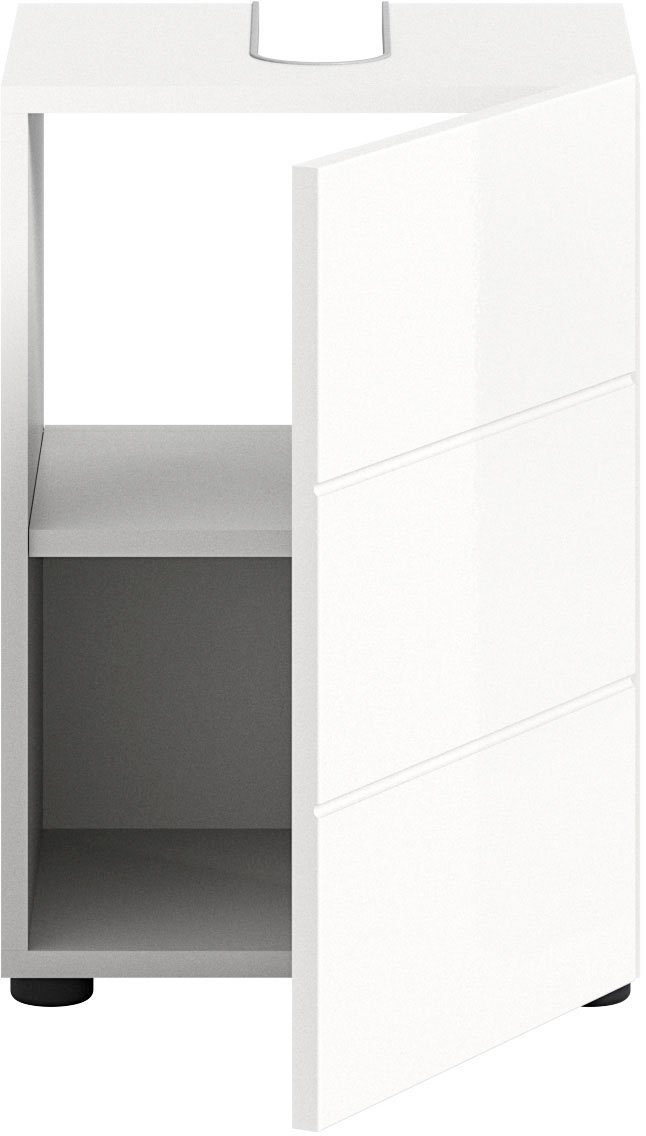 welltime Wastafelonderkast BIEL, TOPSELLER!, breedte 38 cm, 1 deur, 1 bodem, met siphonaansluiting (1 stuk)