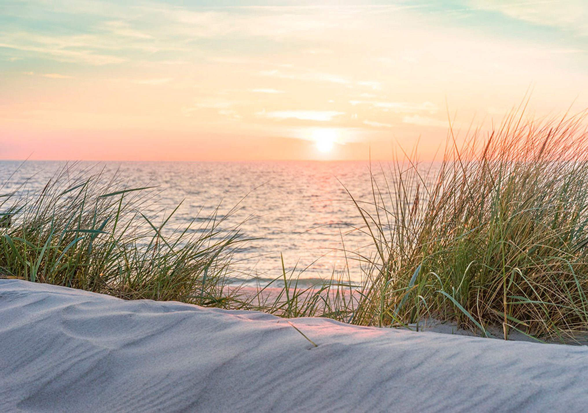 Consalnet Fotobehang Zonsondergang strand