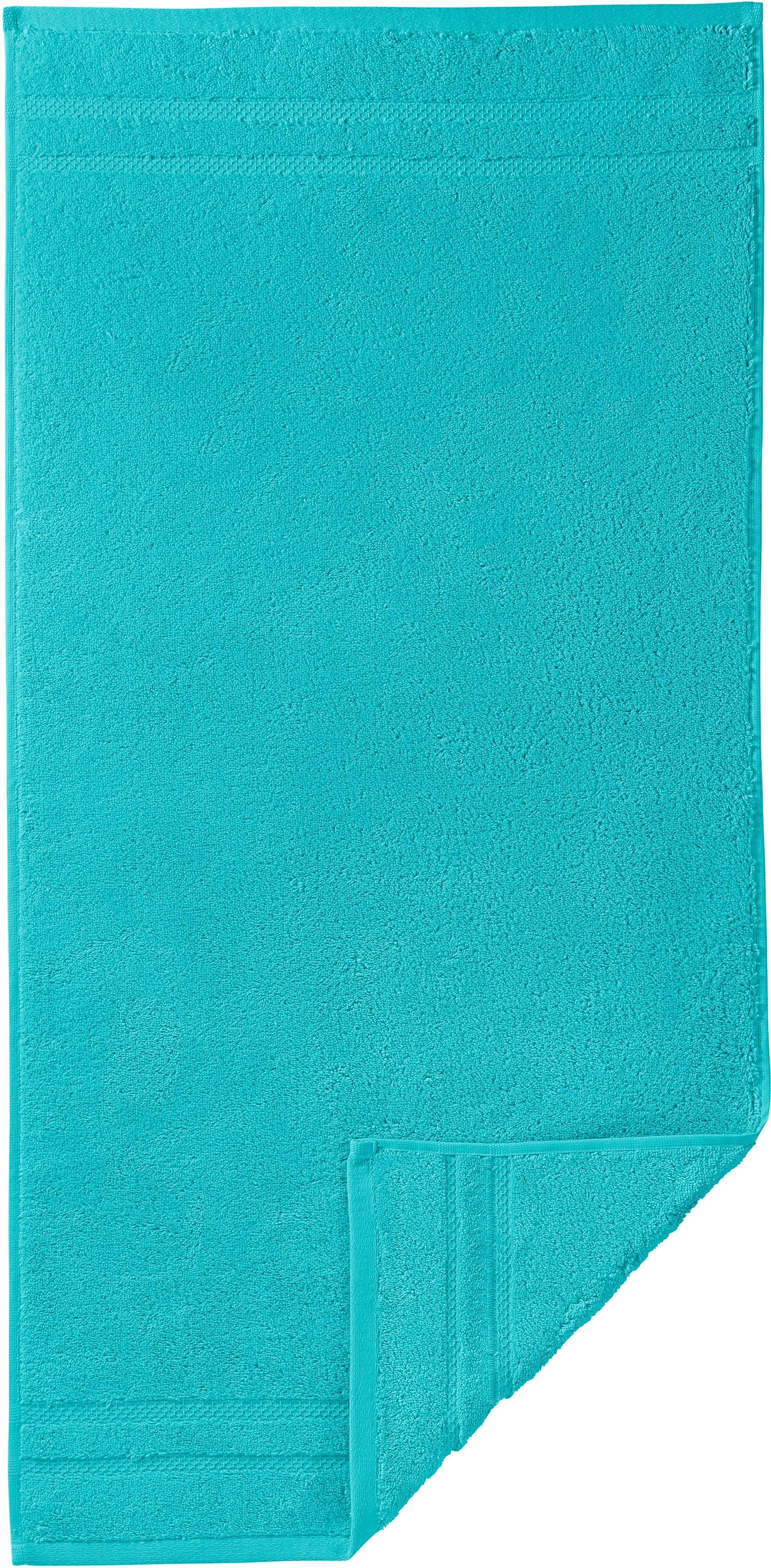 Egeria Badlaken Micro touch Uni-serie met streeprand, extreem absorberend, puur katoen (1 stuk) handdoeken maat 1x 70x140 cm blauw
