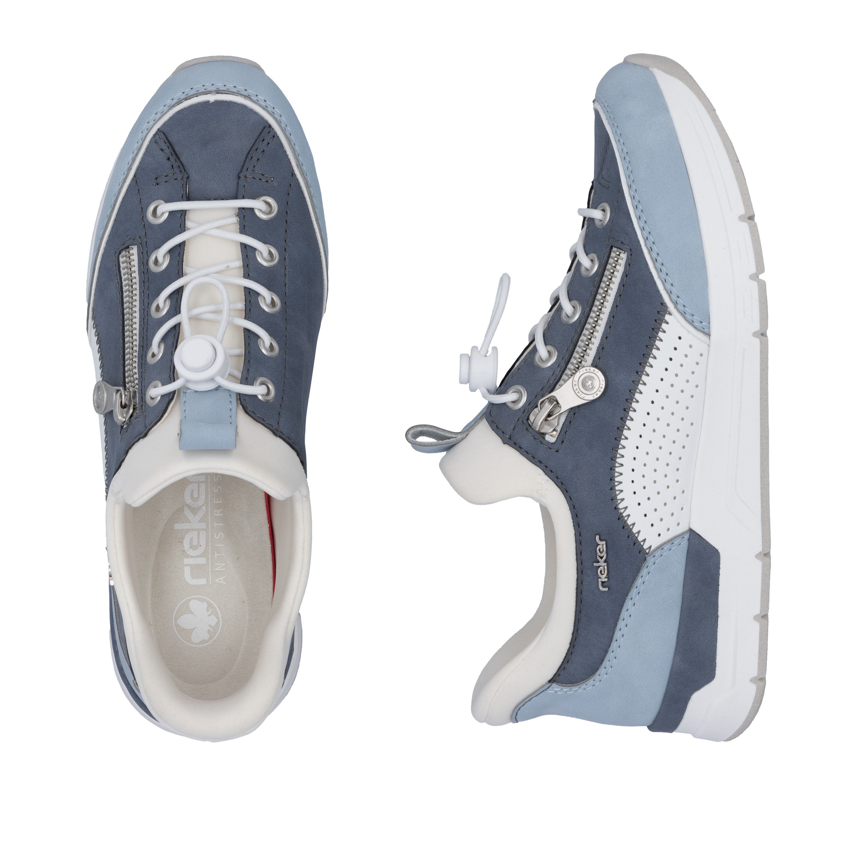 Rieker Slip-on sneakers , instapschoen, lage schoen, vrijetijdsschoen met zachte schacht