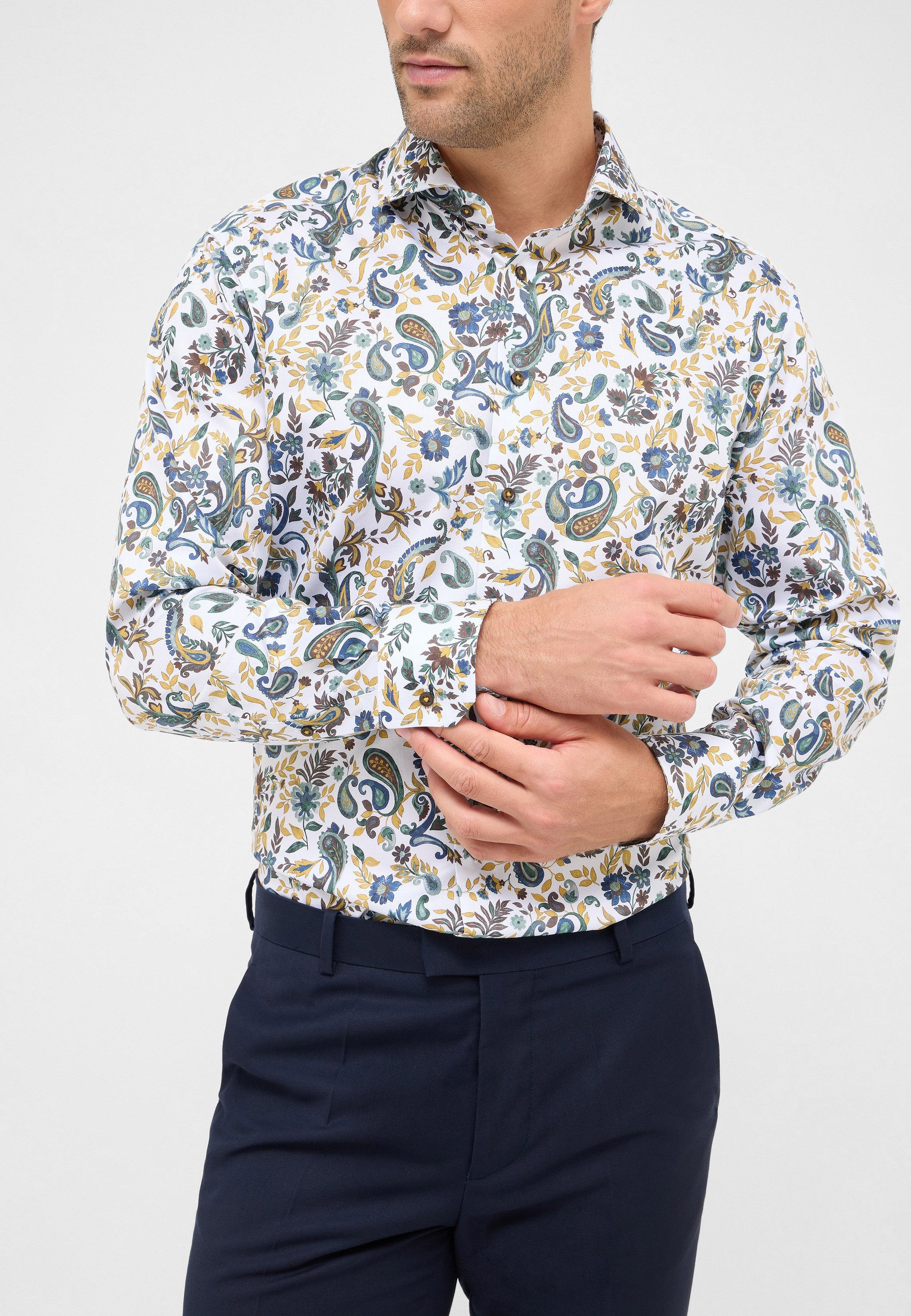 Eterna Overhemd met lange mouwen MODERN FIT NON IRON (strijkvrij)