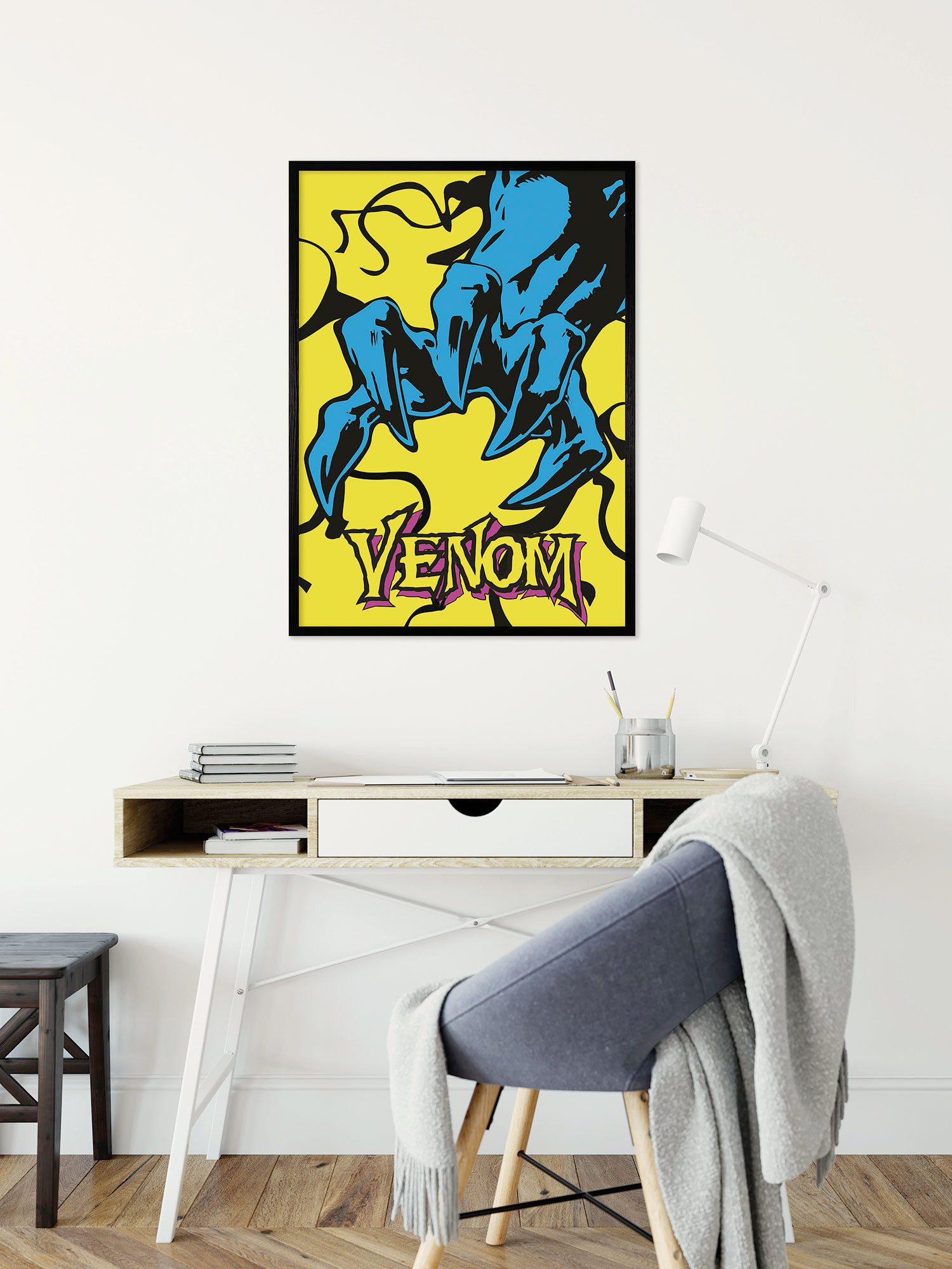 Komar Artprint Marvel Venom Colourful Claw 300 x 280 cm (breedte x hoogte) - behang, vlies, woonkamer, slaapkamer (1 stuk)