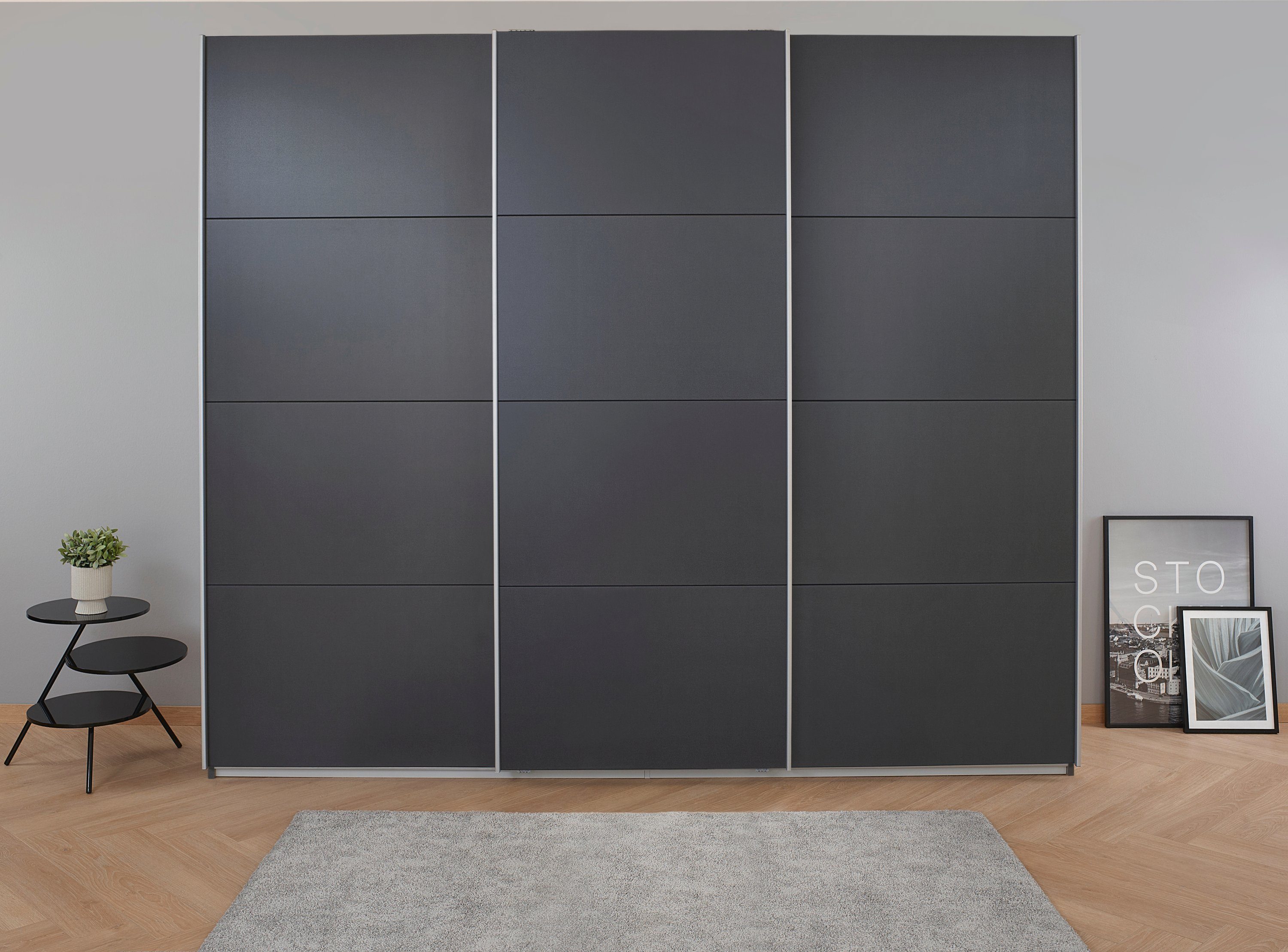 rauch Zweefdeurkast Kledingkast kast garderobe KOLUNA met decor-front inclusief 2 binnenladen en extra legplanken made in germany