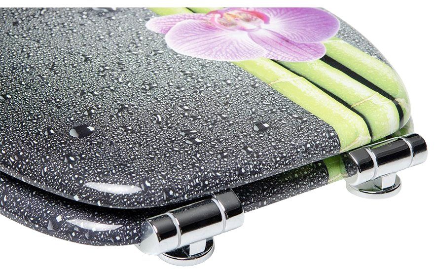 Sanilo Set badkameraccessoires Asia bestaand uit toiletzitting, badmat en wastafelplug (complete set, 3-delig)