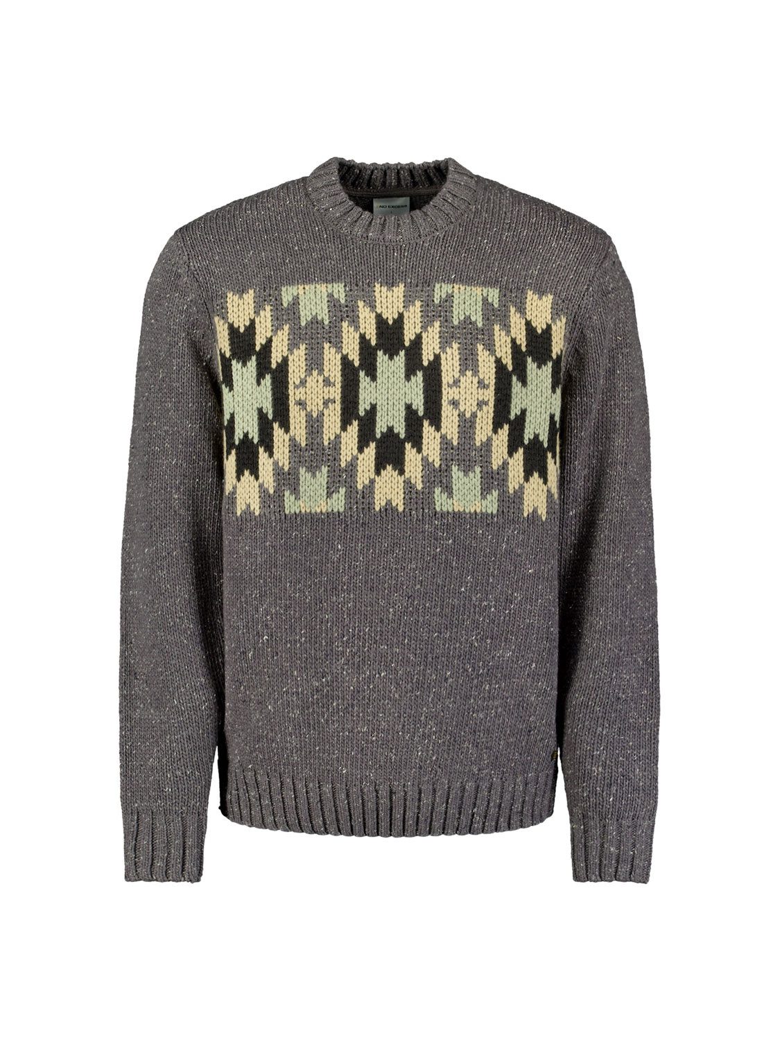 NO EXCESS Gebreide trui met jacquardmotief