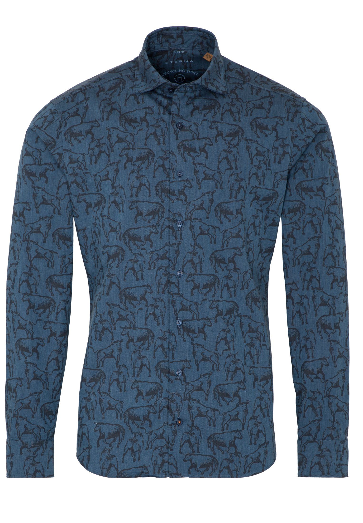 Eterna Overhemd met lange mouwen Slim fit EASY IRON (gemakkelijk te strijken)