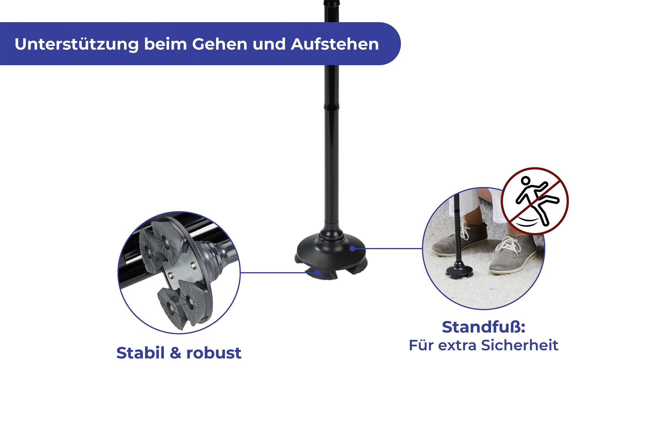 Maximex Wandelstok LED Geh- und Aufstehhilfe