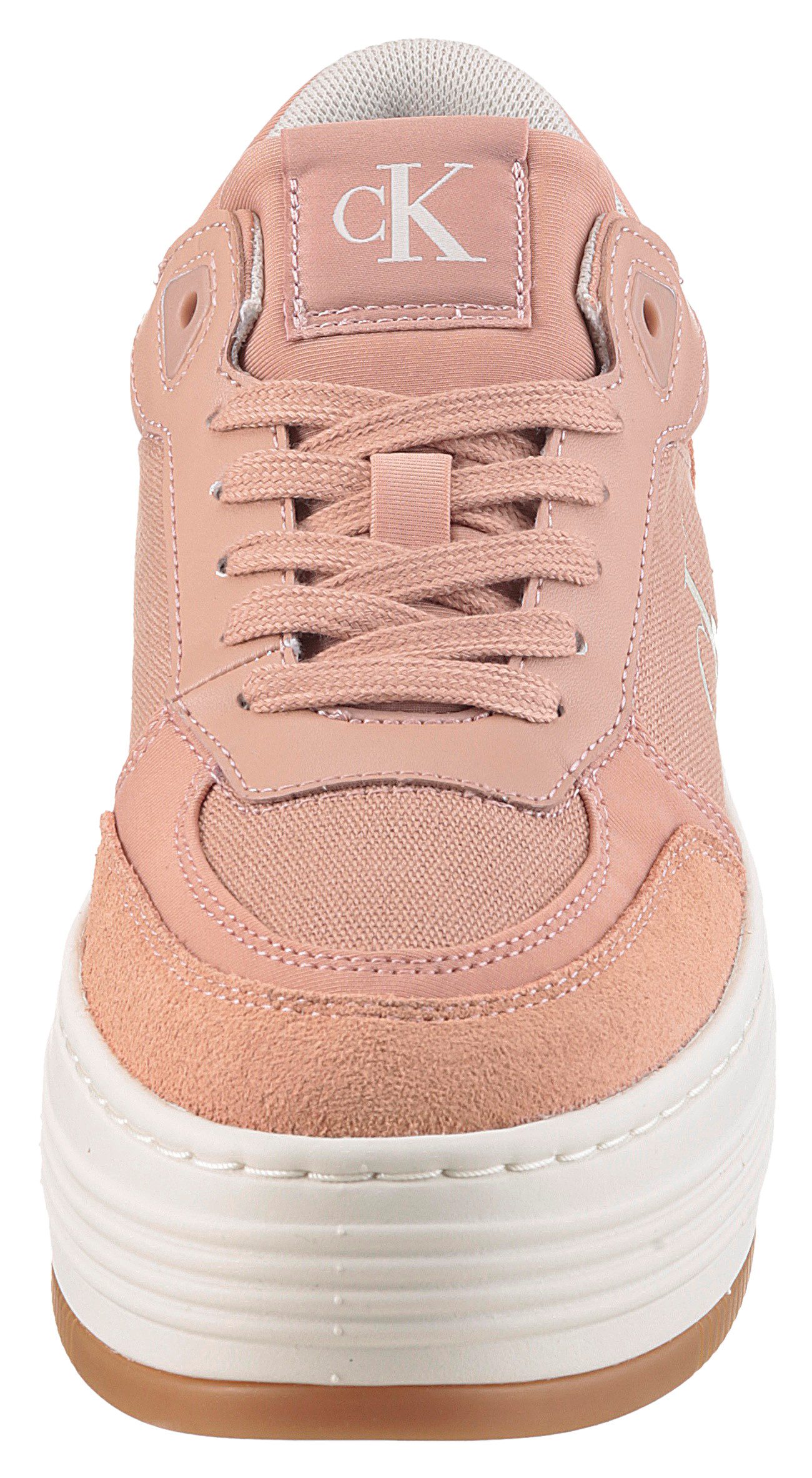 Calvin Klein Plateausneakers BOLD FLATF LOW MIX MG MEDIA veterschoenen, vrijetijdsschoen, lage schoen met zijlogo
