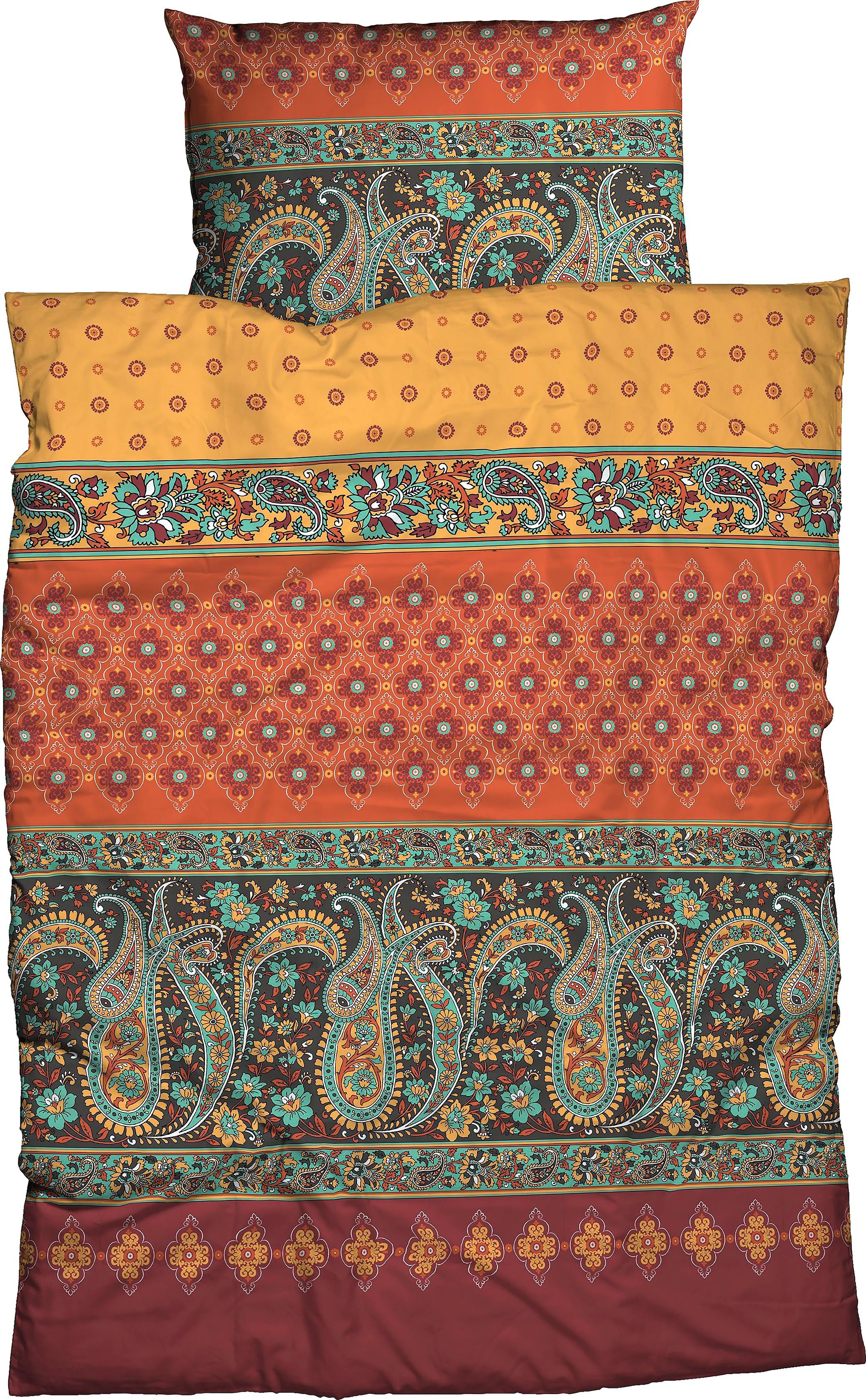 CASATEX Beddengoed Murillo paisley, oosters, indiaans dekbedovertrekken bruin