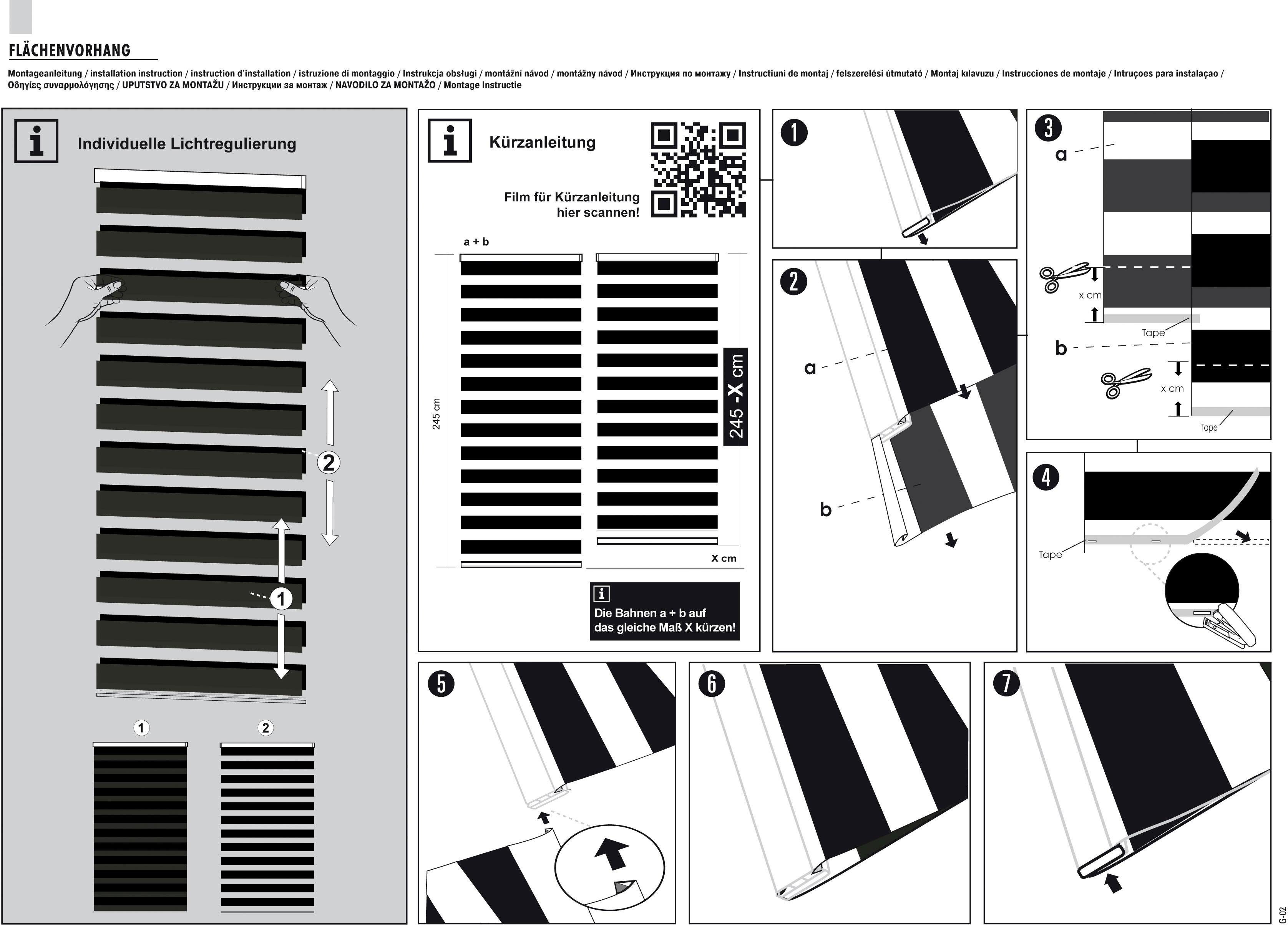 GARDINIA Paneelgordijn Day+Night met aluminiumprofiel inclusief runner (1 stuk)