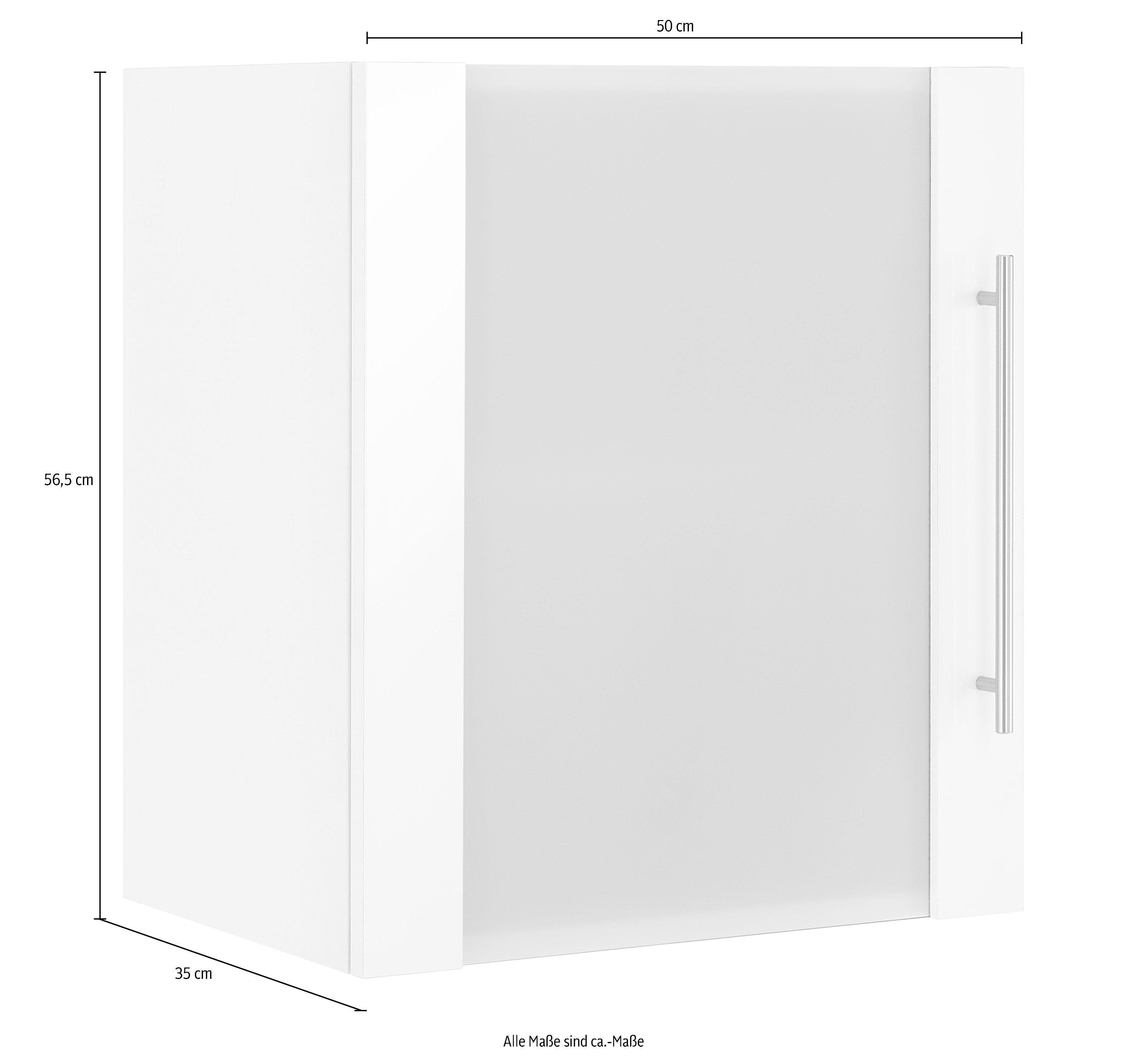 wiho Küchen Hangend kastje met glasdeur Flexi2 Breedte 50 cm
