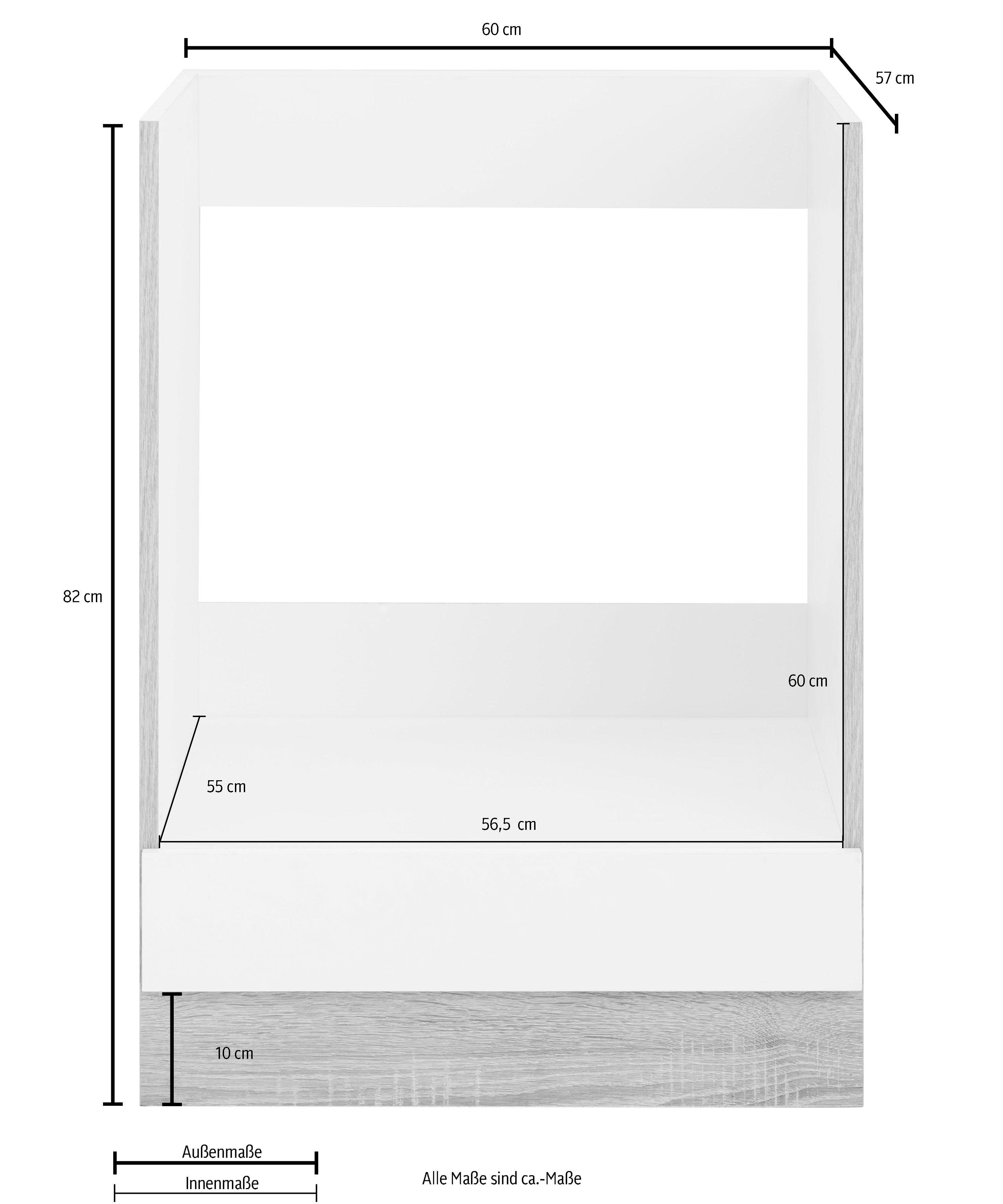 wiho Küchen Ombouwkast voor oven Flexi2