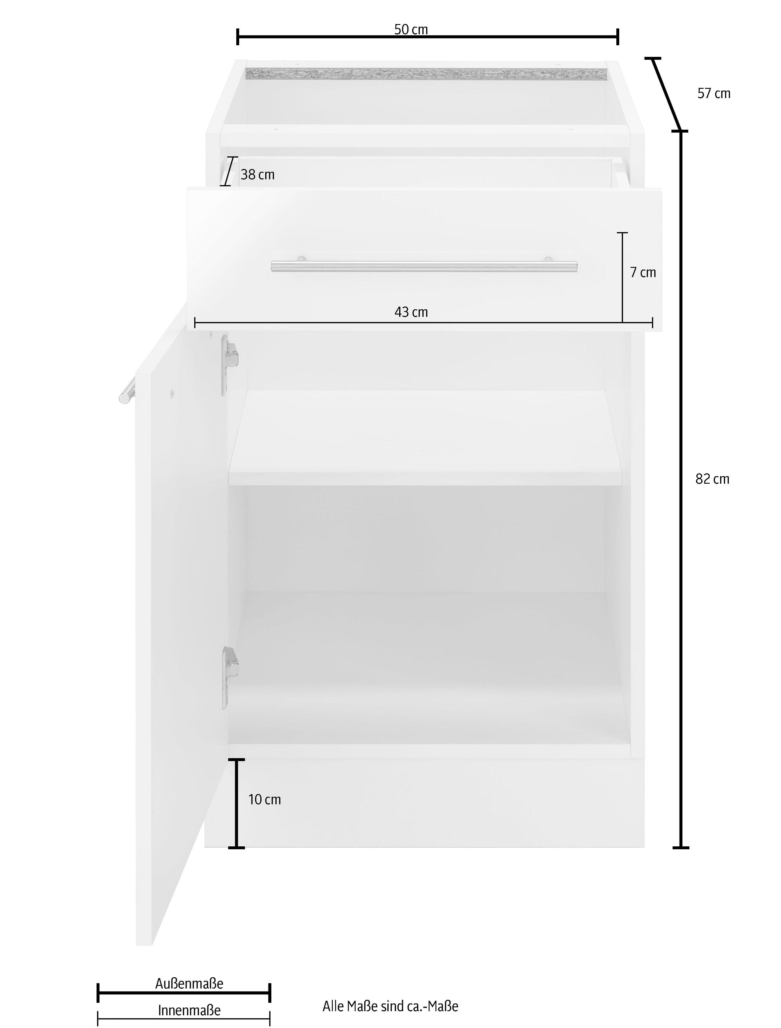 wiho Küchen Onderkast Flexi2 Breedte 50 cm