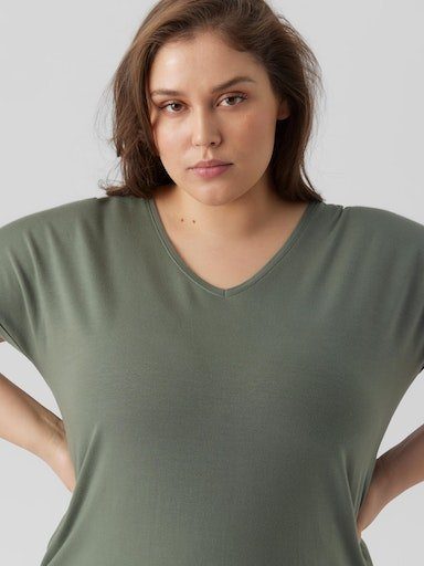 Vero Moda Curve Shirt met V-hals VMAYA SS V-NECK TEE VMA NOOS CURVE