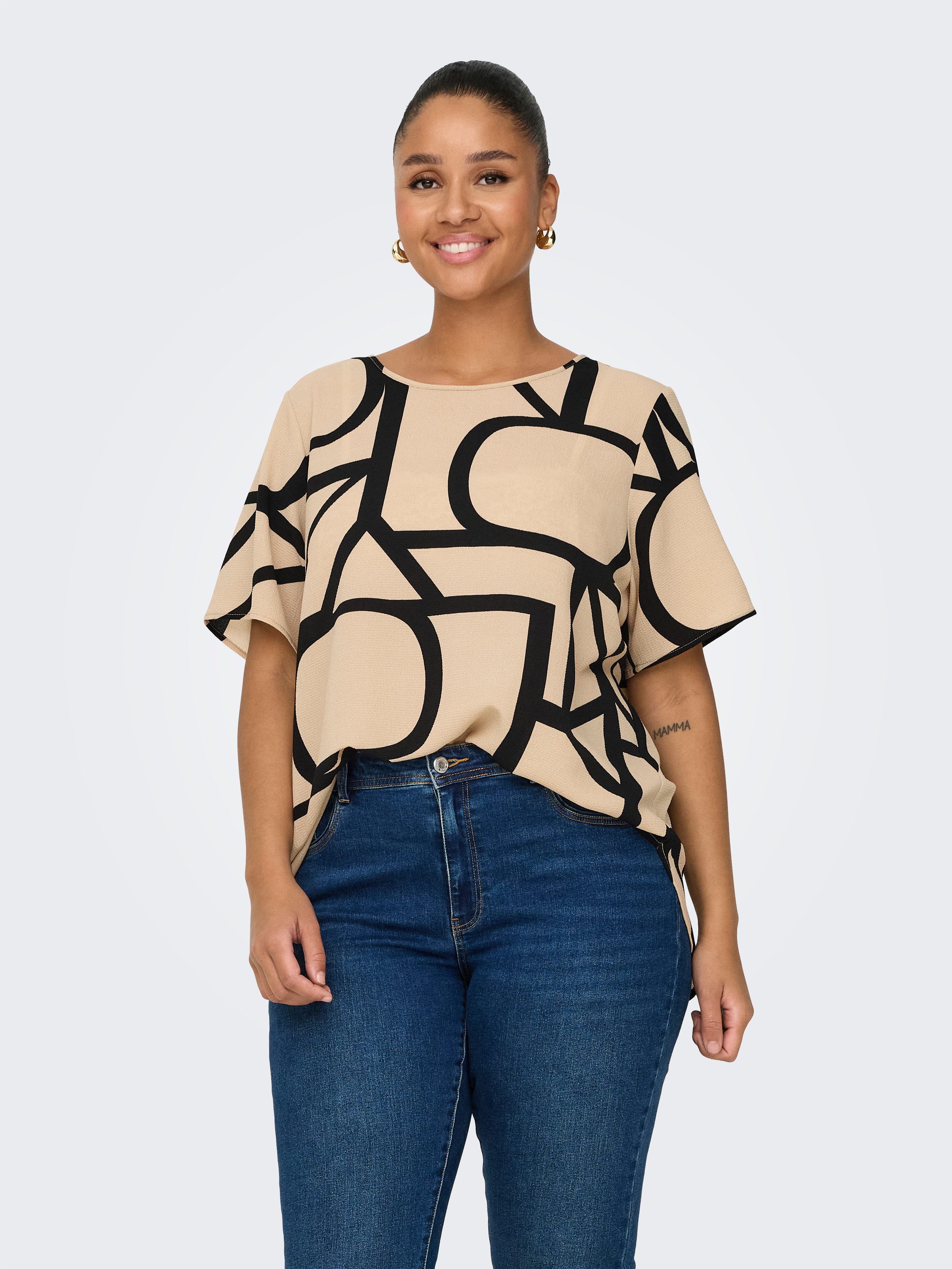 ONLY CARMAKOMA Shirtblouse CARVICA SS TOP WVN NOOS