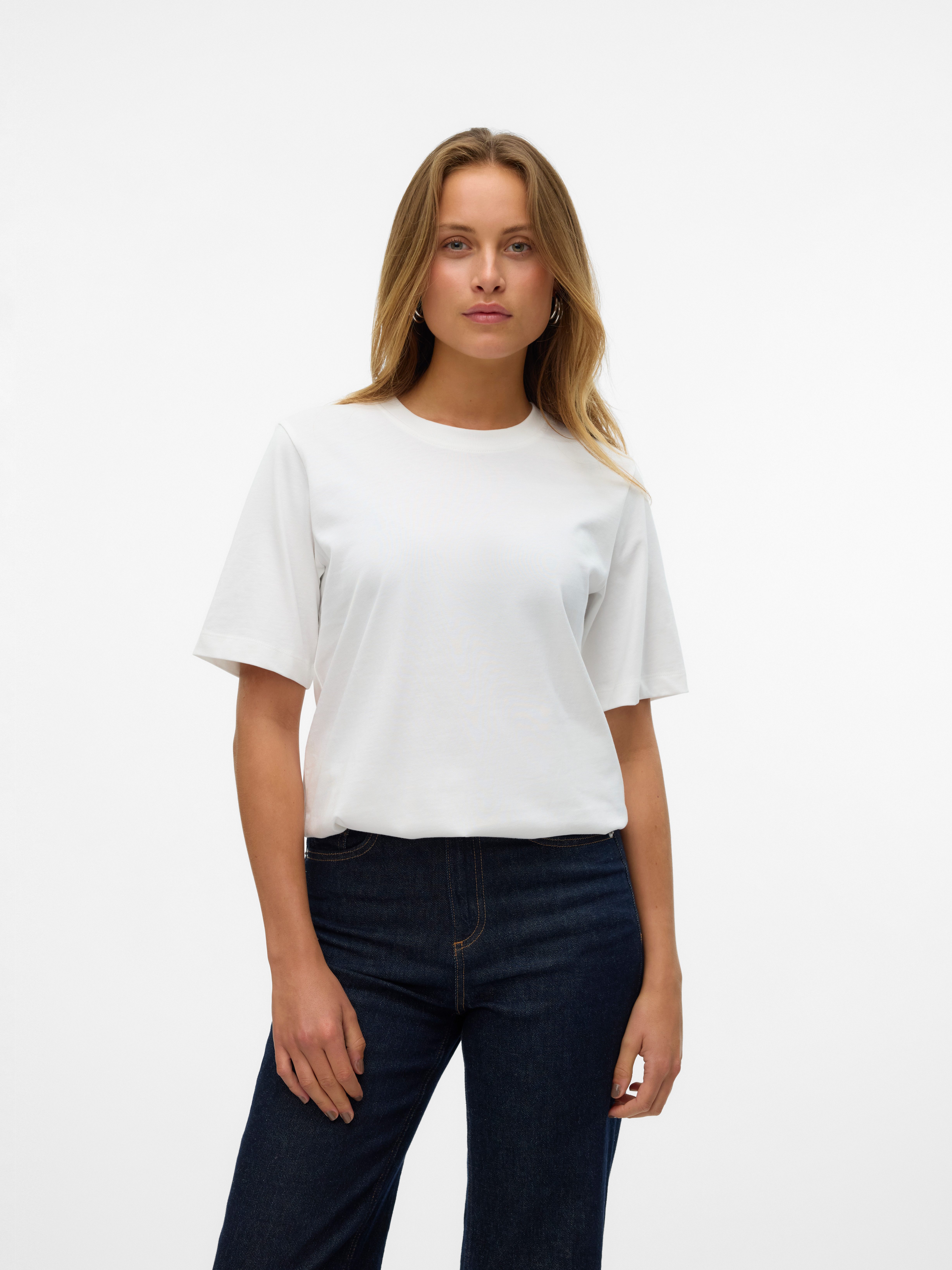 Vero Moda Shirt met korte mouwen VMDEMI SS O-NECK TOP JRS