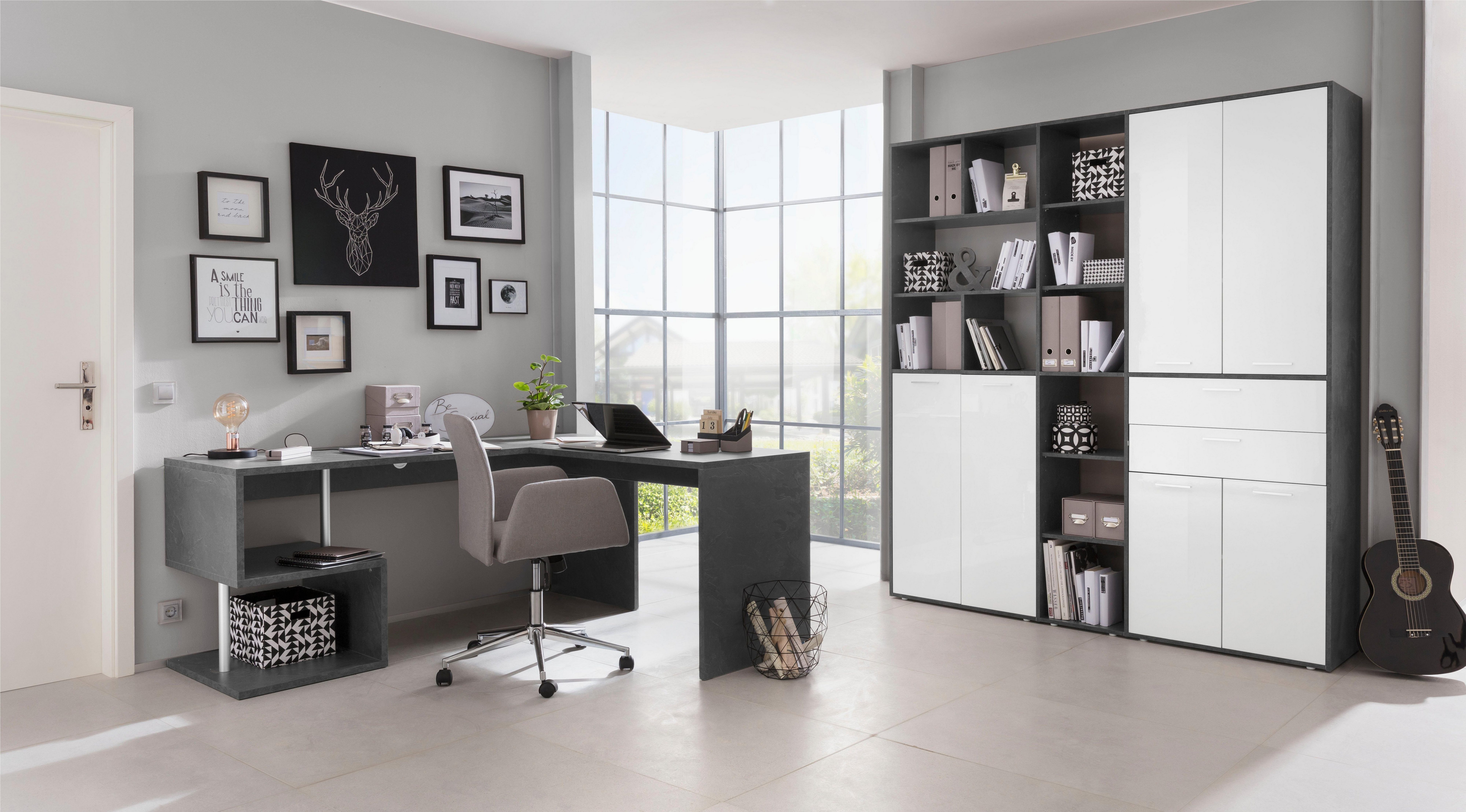 INOSIGN Hoekbureau Esse, Bureau in modern design met of zonder monitorsteun breedte 180/160 cm, made in italy