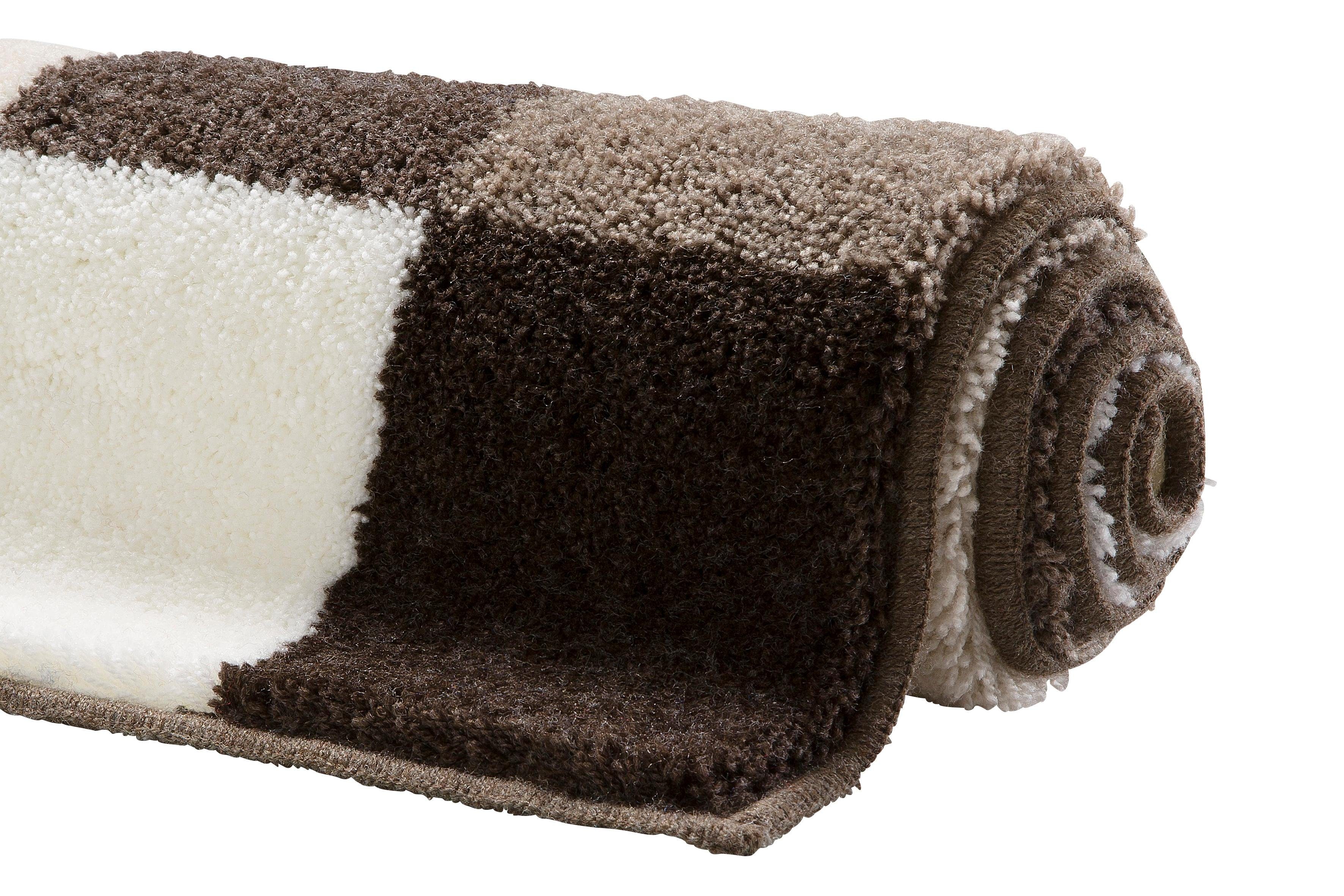 Grund Badmat Mosaik, Badvorleger, Badezimmer Teppich, sehr weich aangenaam zacht, ook verkrijgbaar als 3-delig set, made in europe