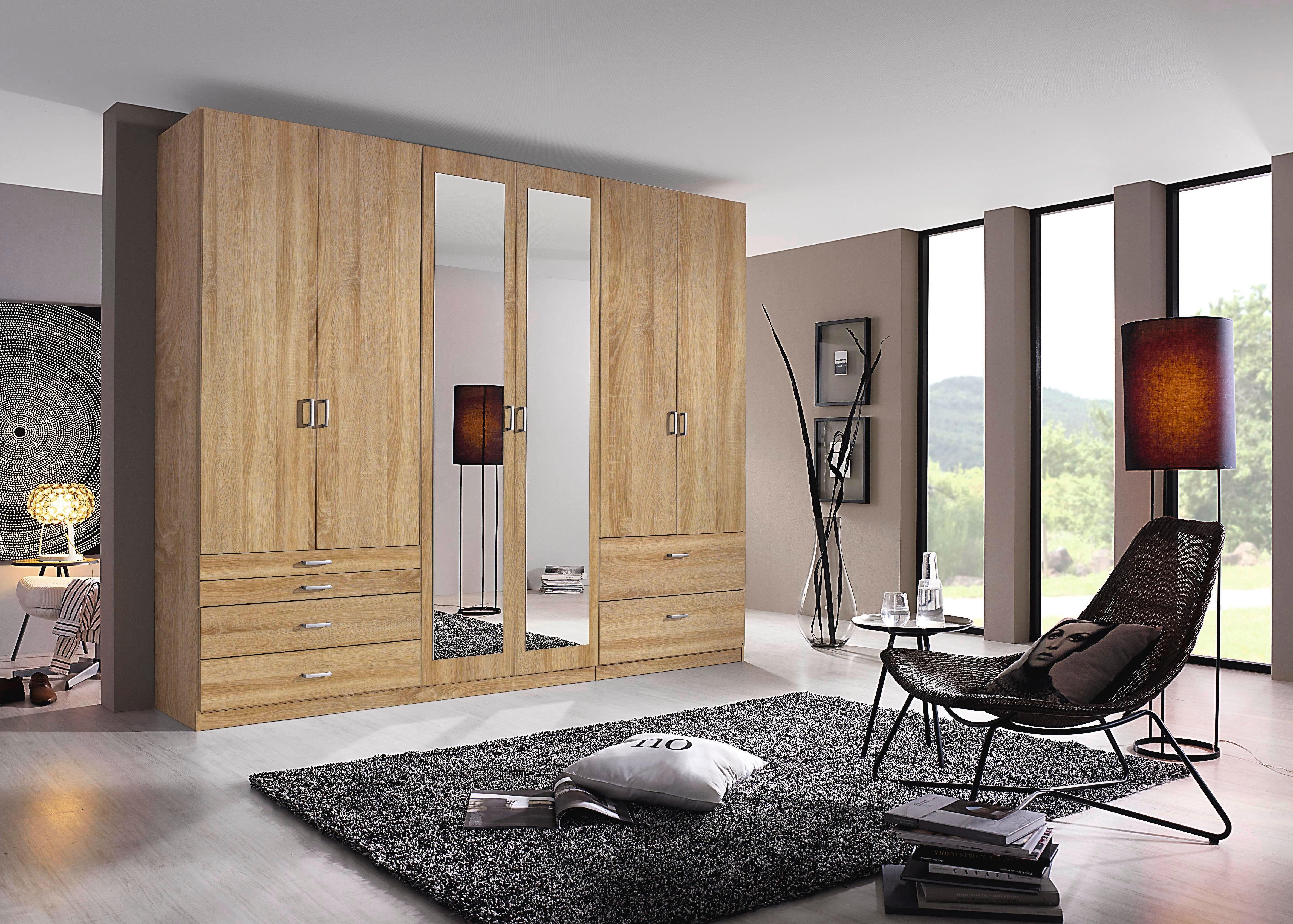 rauch Kledingkast Wildberg met 6 laden, waarvan een met extra indeling kledingkasten maat 270 cm x 210 cm x 54 cm beige