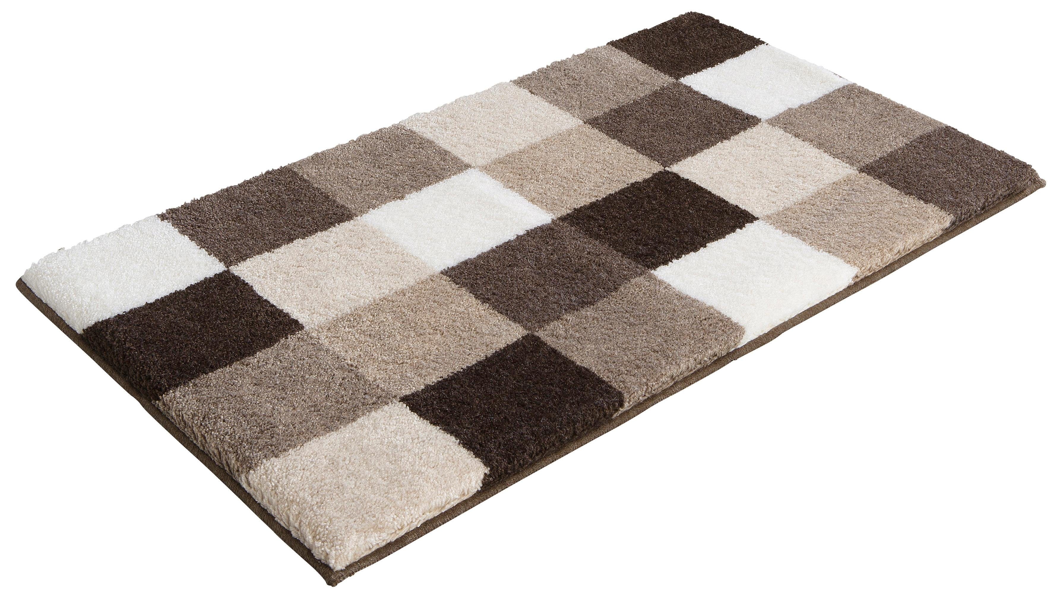 Grund Badmat Mosaik, Badvorleger, Badezimmer Teppich, sehr weich aangenaam zacht, ook verkrijgbaar als 3-delig set, made in europe