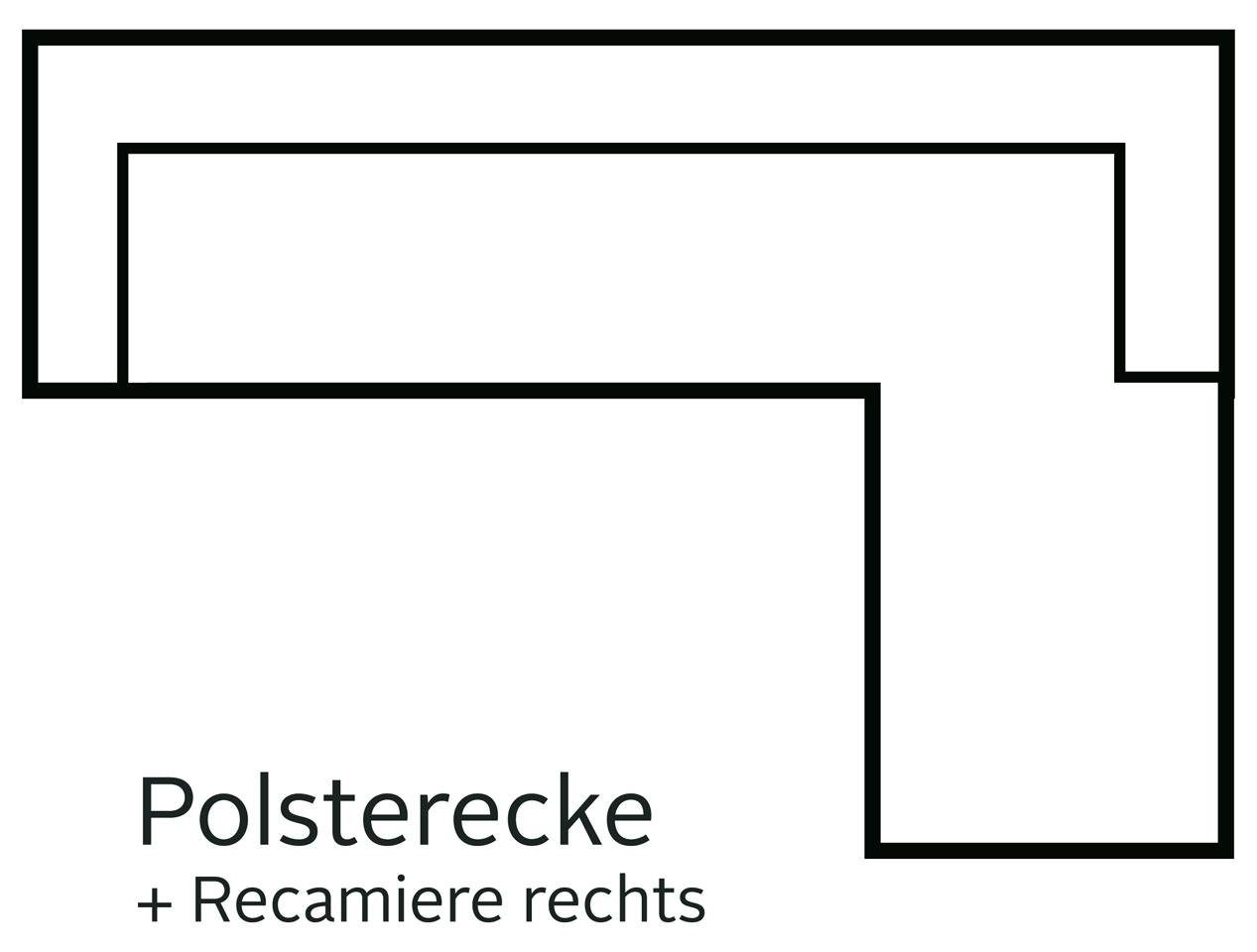 Home affaire Hoekbank Lasse L-vorm in scandinavische stijl met houten poten