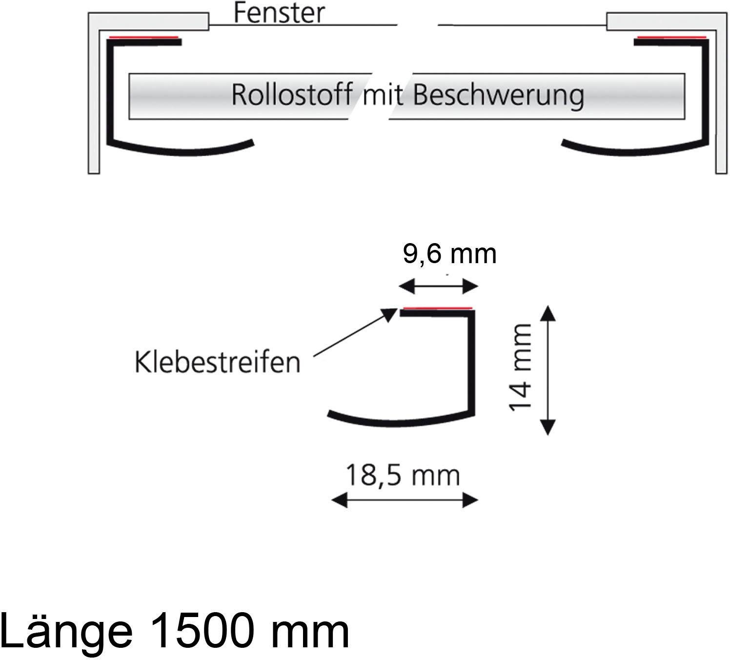 Liedeco Zelfklevende rails zelfklevend (set, 2 stuks)