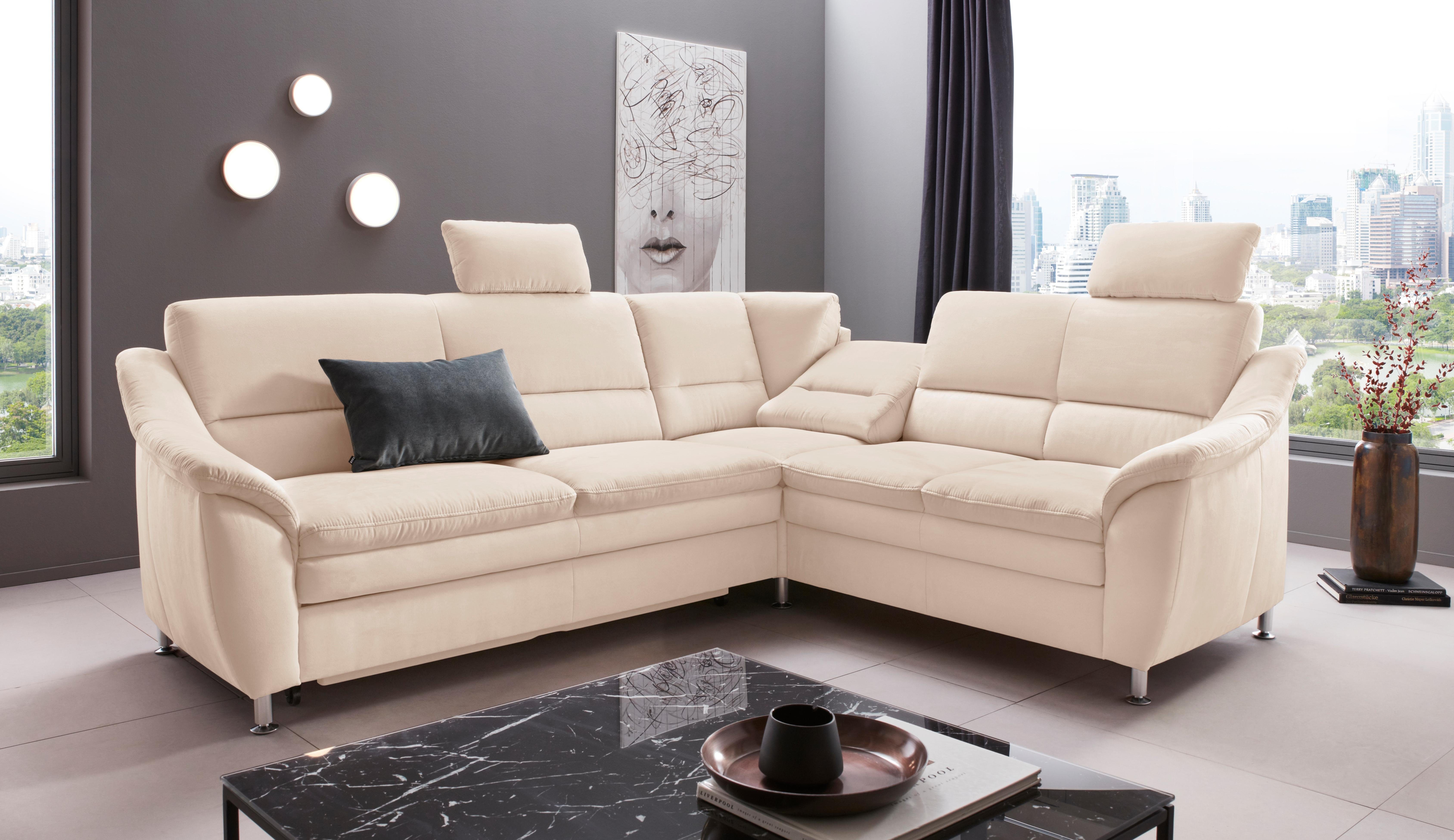 Places of Style Hoekbank Cardoso L-vorm Binnenvering, naar keuze met bed, lade, gedeeltelijk relaxfunctie