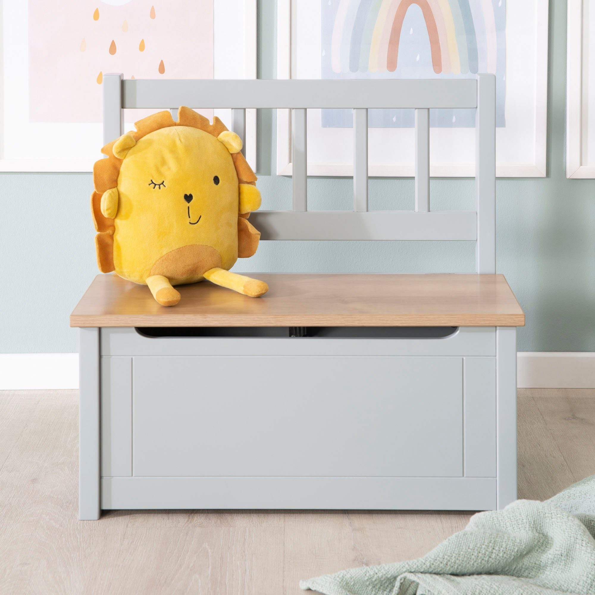 Roba® Kistbank Woody, ecru & taupe
