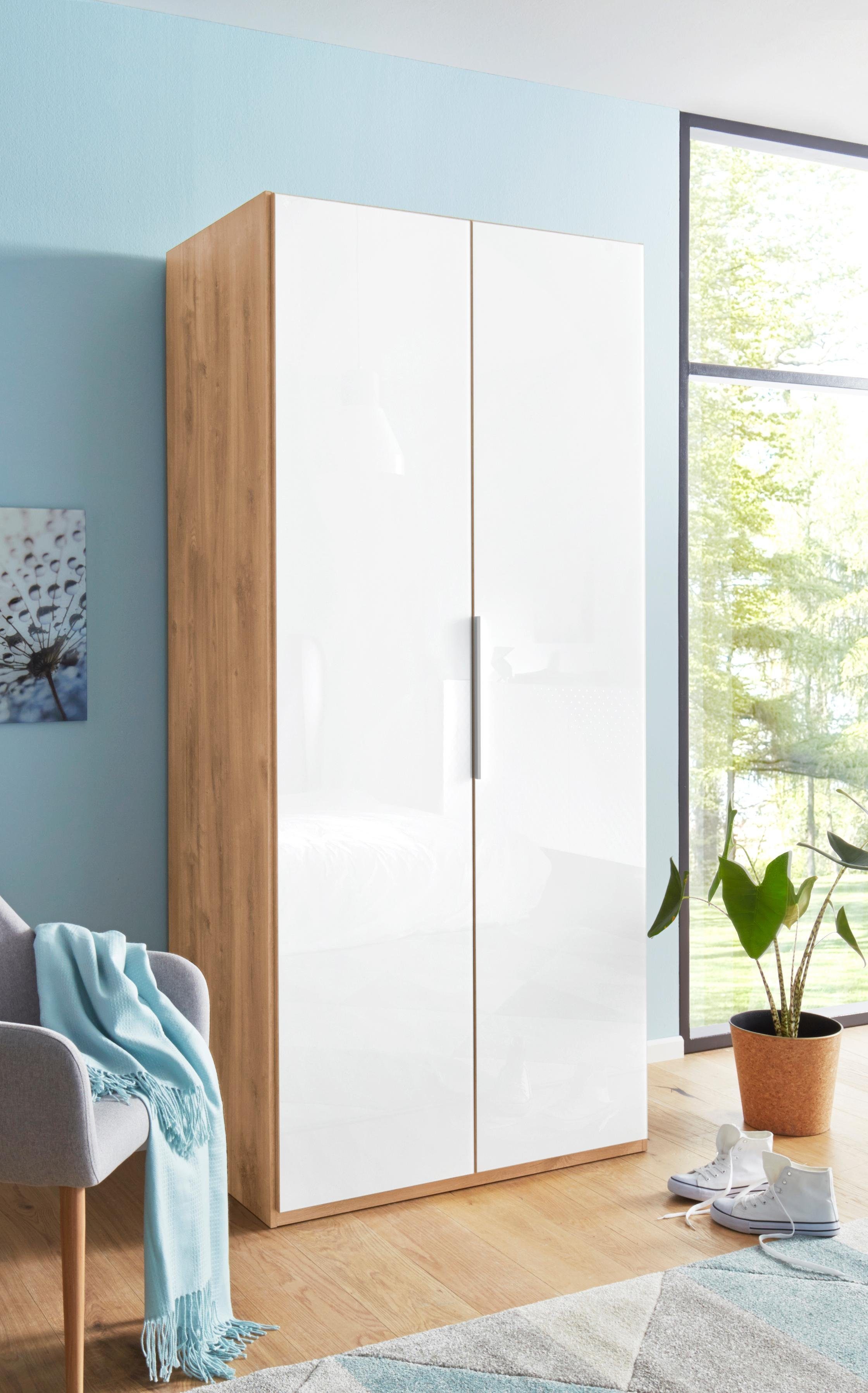 Wimex Kledingkast Level by fresh to go Deuren over het gehele oppervlak met gekleurd glas