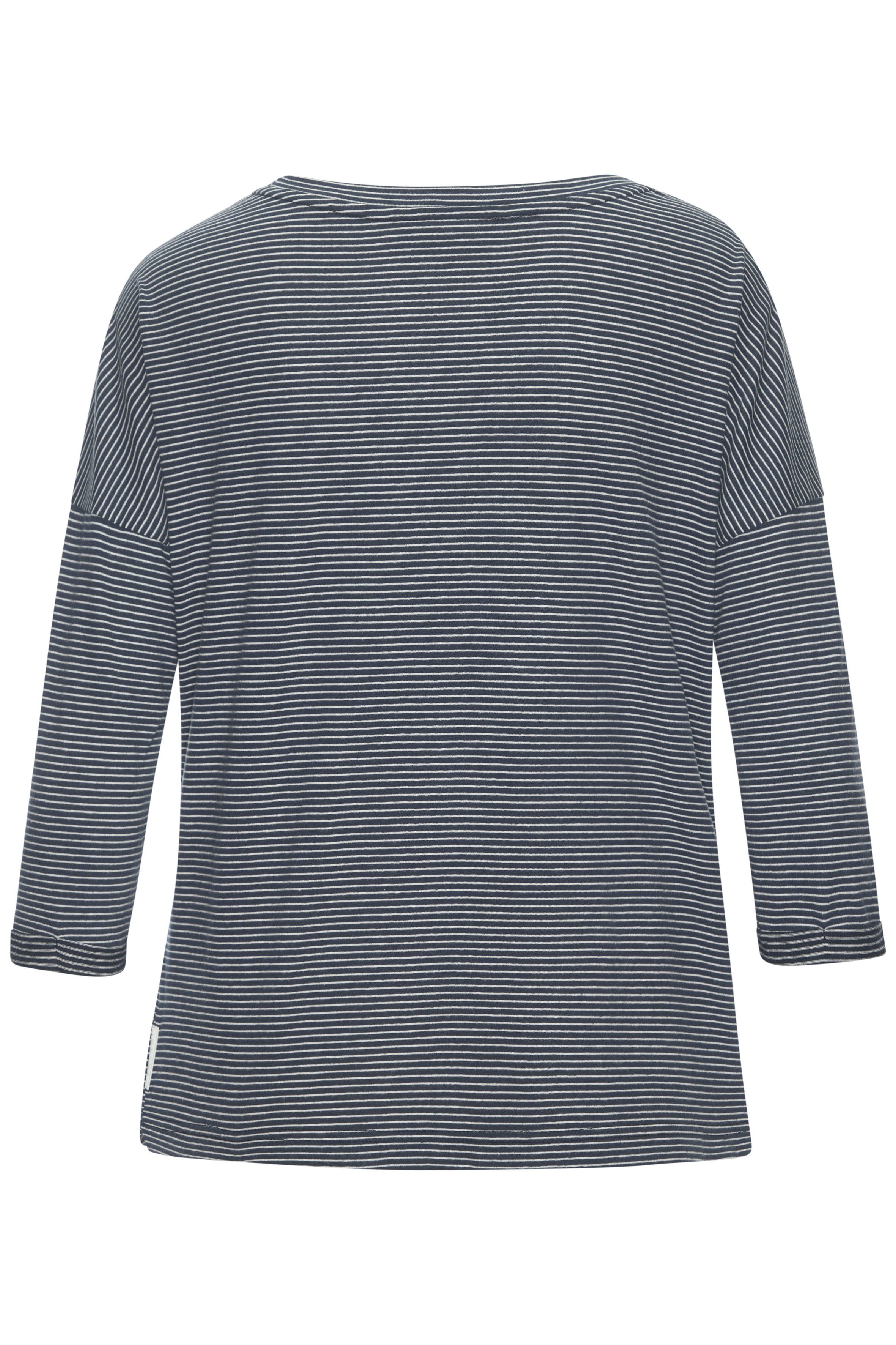 Elbsand Shirt met 3/4 mouwen Veera met logo-print en overlappende schouders, casual shirt