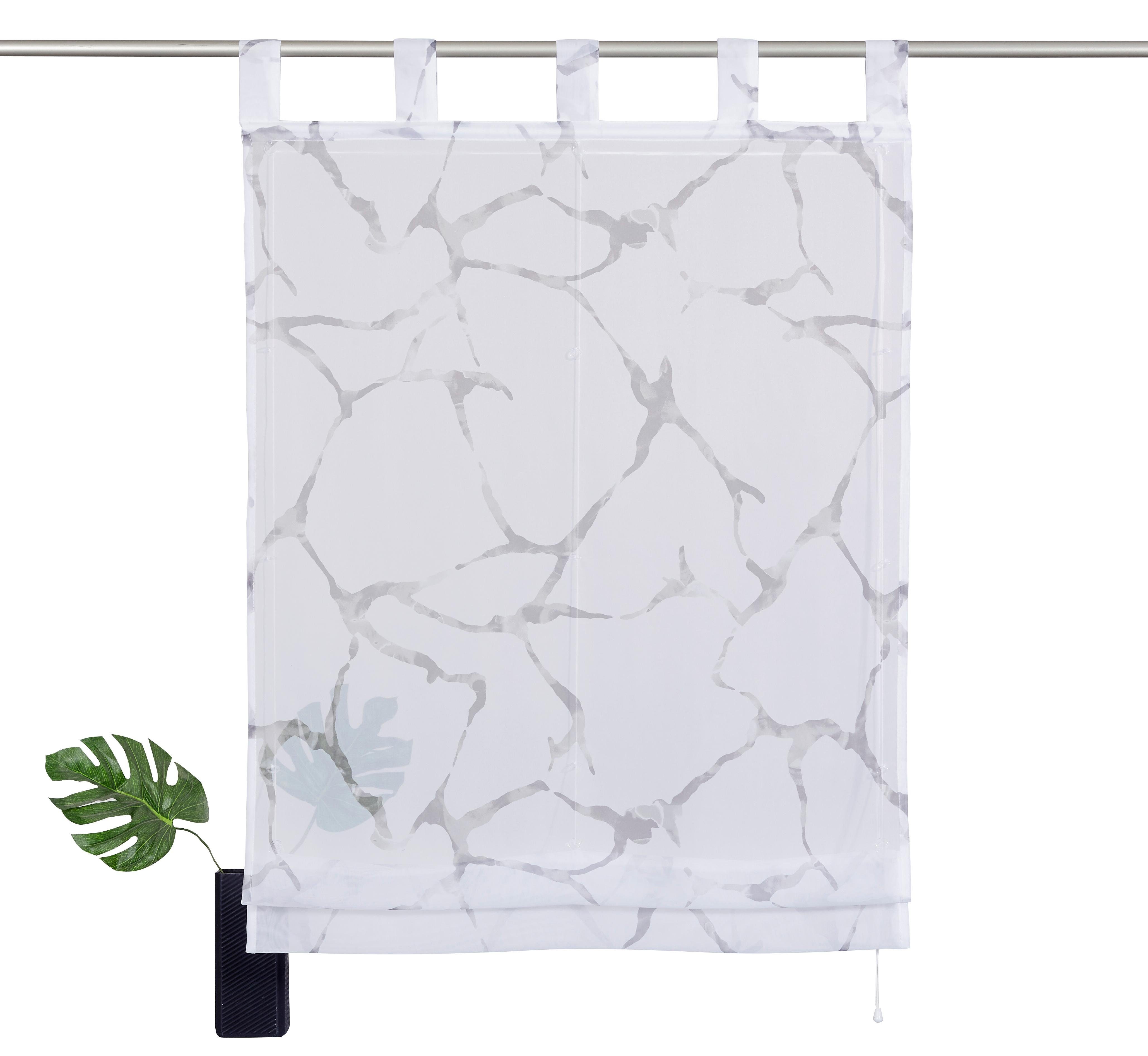 my home Romeins rolgordijn Fulda Transparant, voile, polyester (1 stuk)