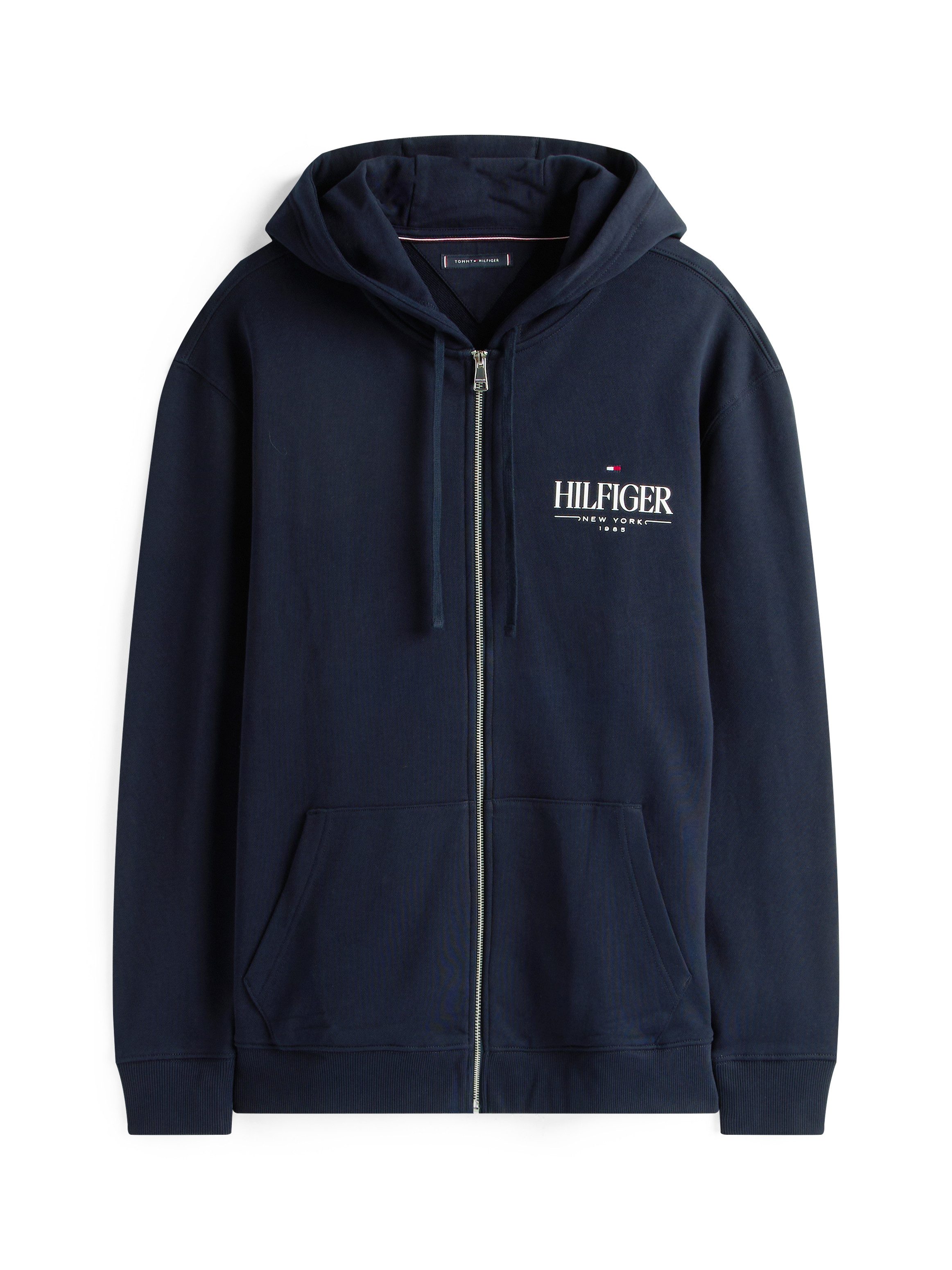 Tommy Hilfiger Capuchonsweatvest BT-HILFIGER STACKED HOODED ZIP-B