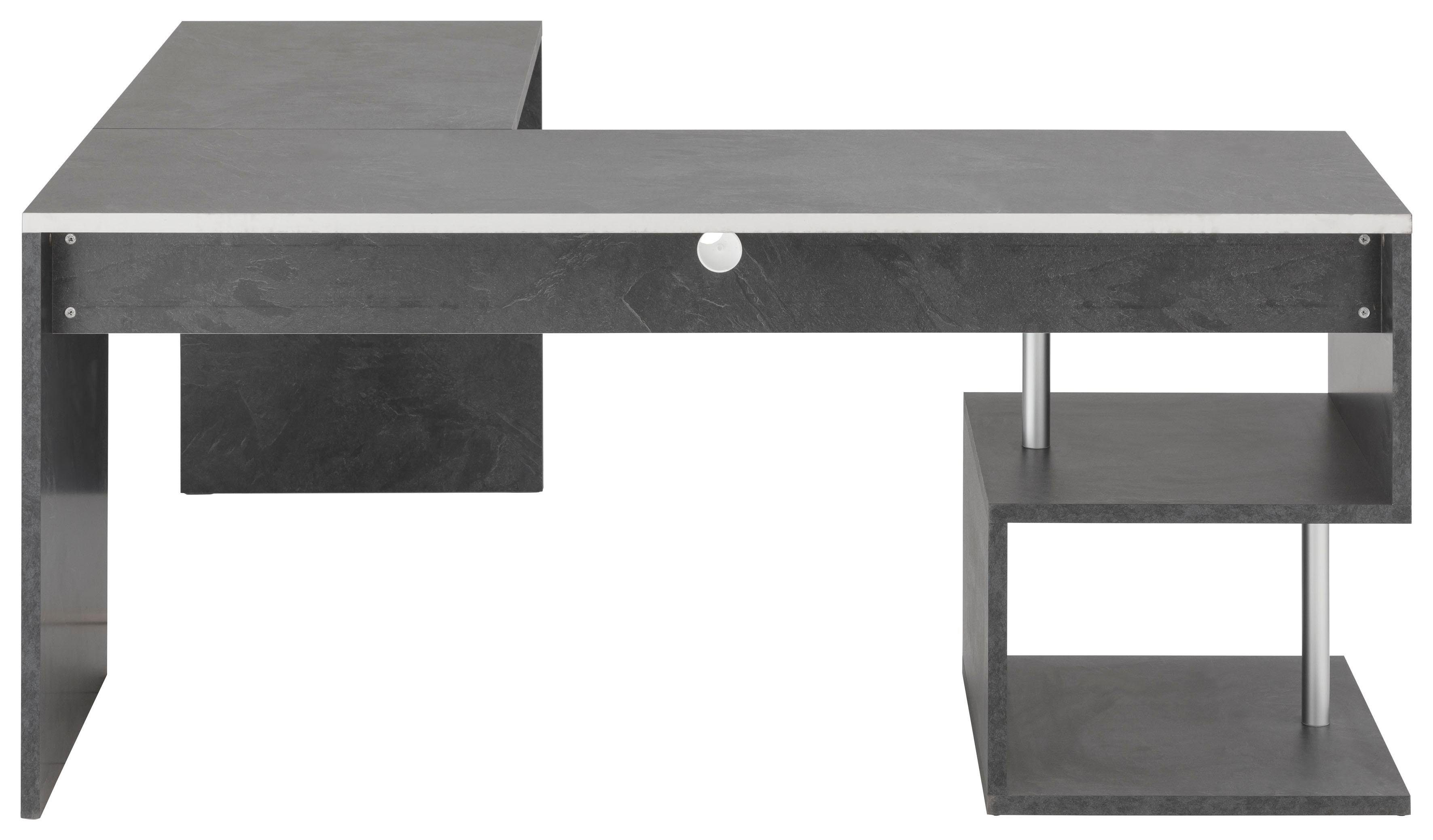 INOSIGN Hoekbureau Esse, Bureau in modern design met of zonder monitorsteun breedte 180/160 cm, made in italy