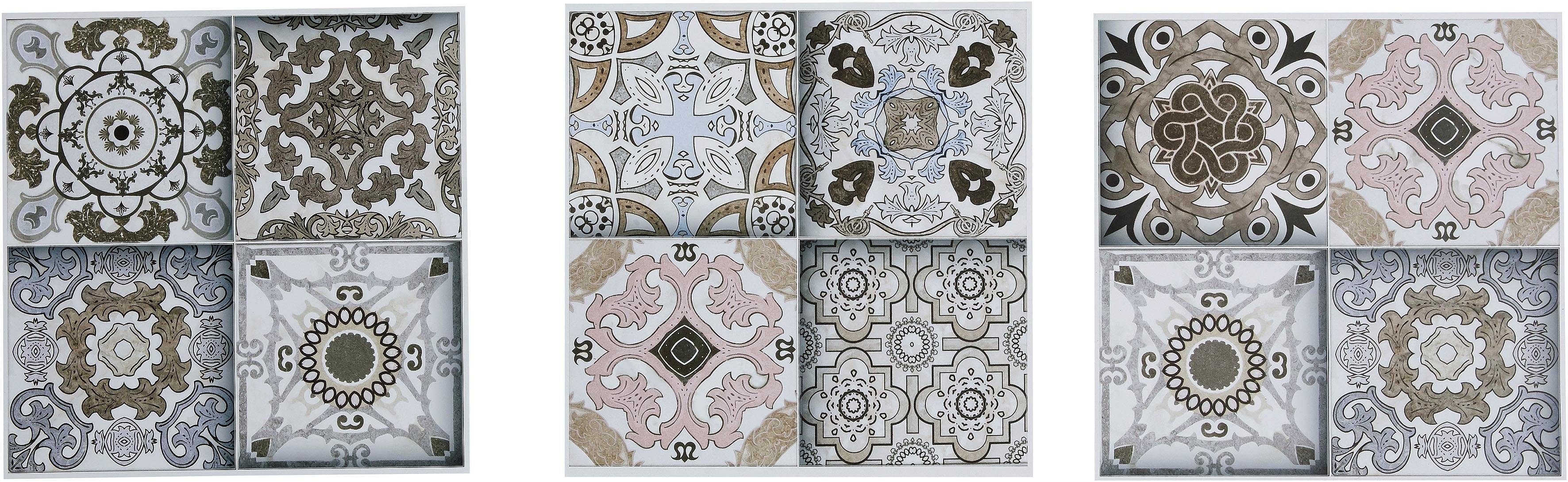 Home affaire Tegelsticker Ornamenten Stickertegels, zelfklevend, stickers, 12-delige set (12 stuks)