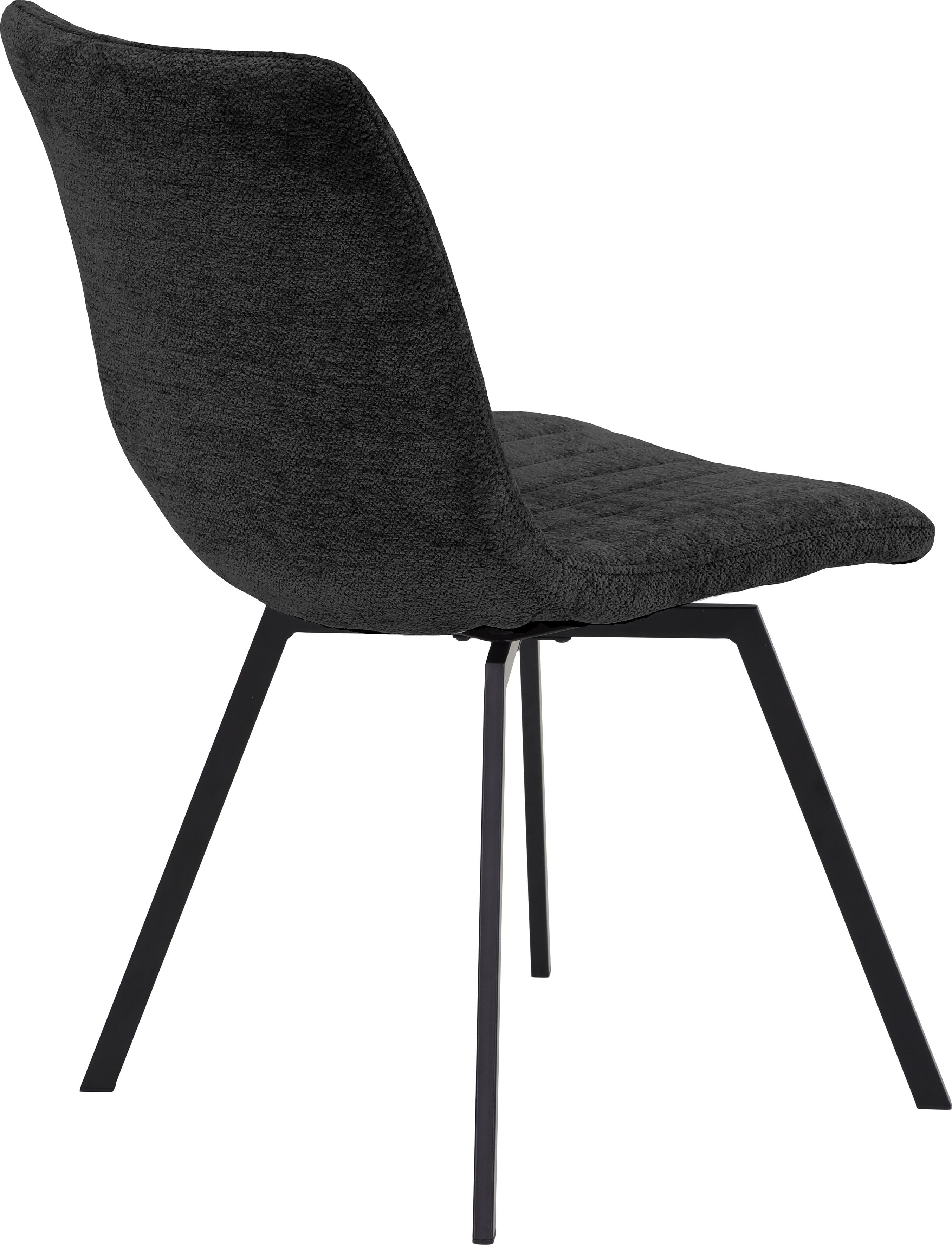 HELA Stoel met 4 poten MARION 360° draaibaar, bouclé stof, set van 2 of 4 (set)