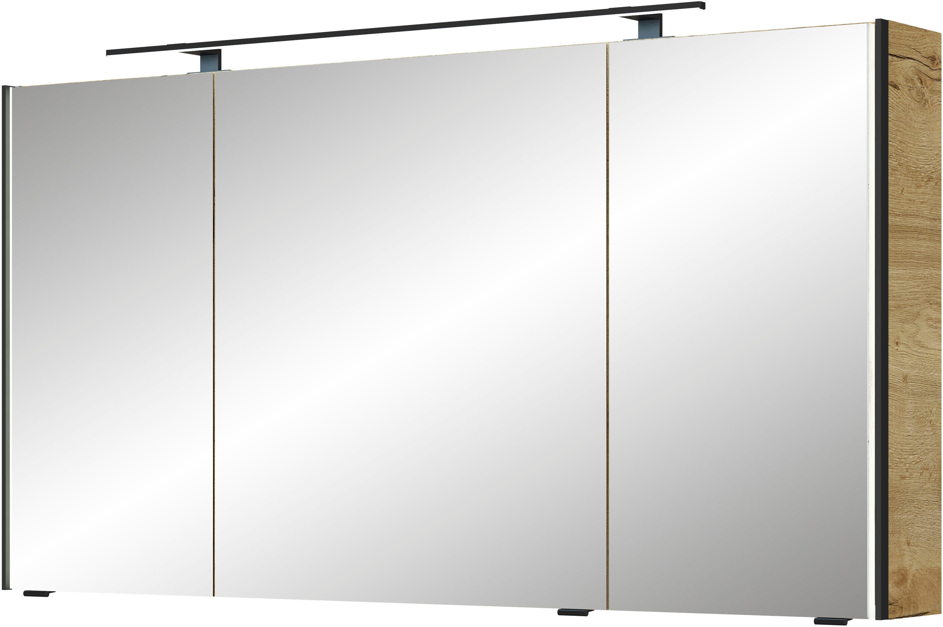 Saphir Spiegelkast Serie 7045 Badezimmer-Spiegelschrank inkl. LED-Beleuchtung, 3 Türen