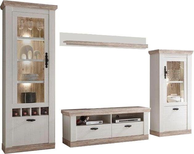 Home affaire Wandmeubel Florence in romantische rustieke look (set, 4-delig)