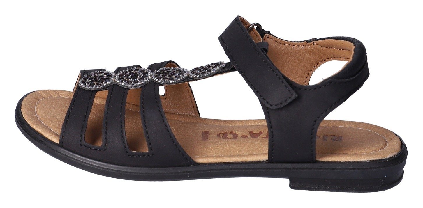 Ricosta Sandalen Ana WMS: gemiddeld , sandaal met klittenbandsluiting en glitter, maat sjabloon te downloaden