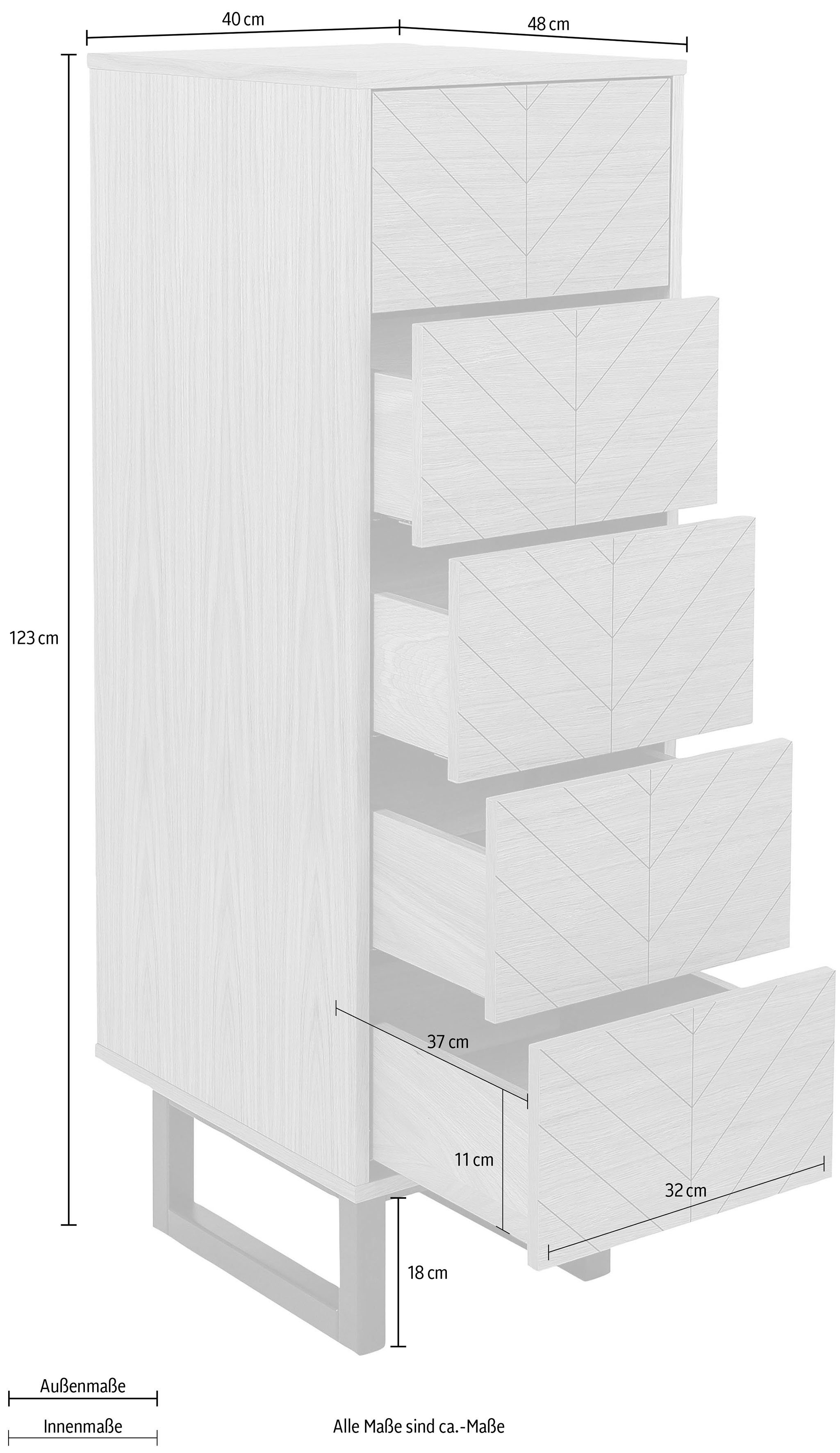 Woodman Hoge kast in scandinavisch design, met bijzondere print