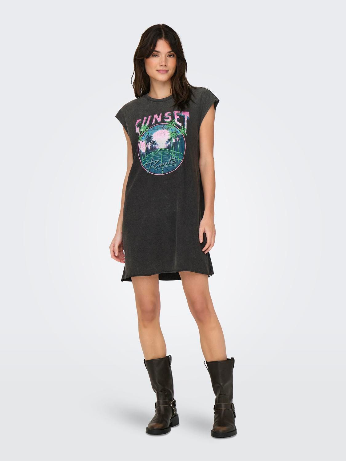 Only Shirtjurk ONLLUCY S/L PALMS DRESS BOX JRS