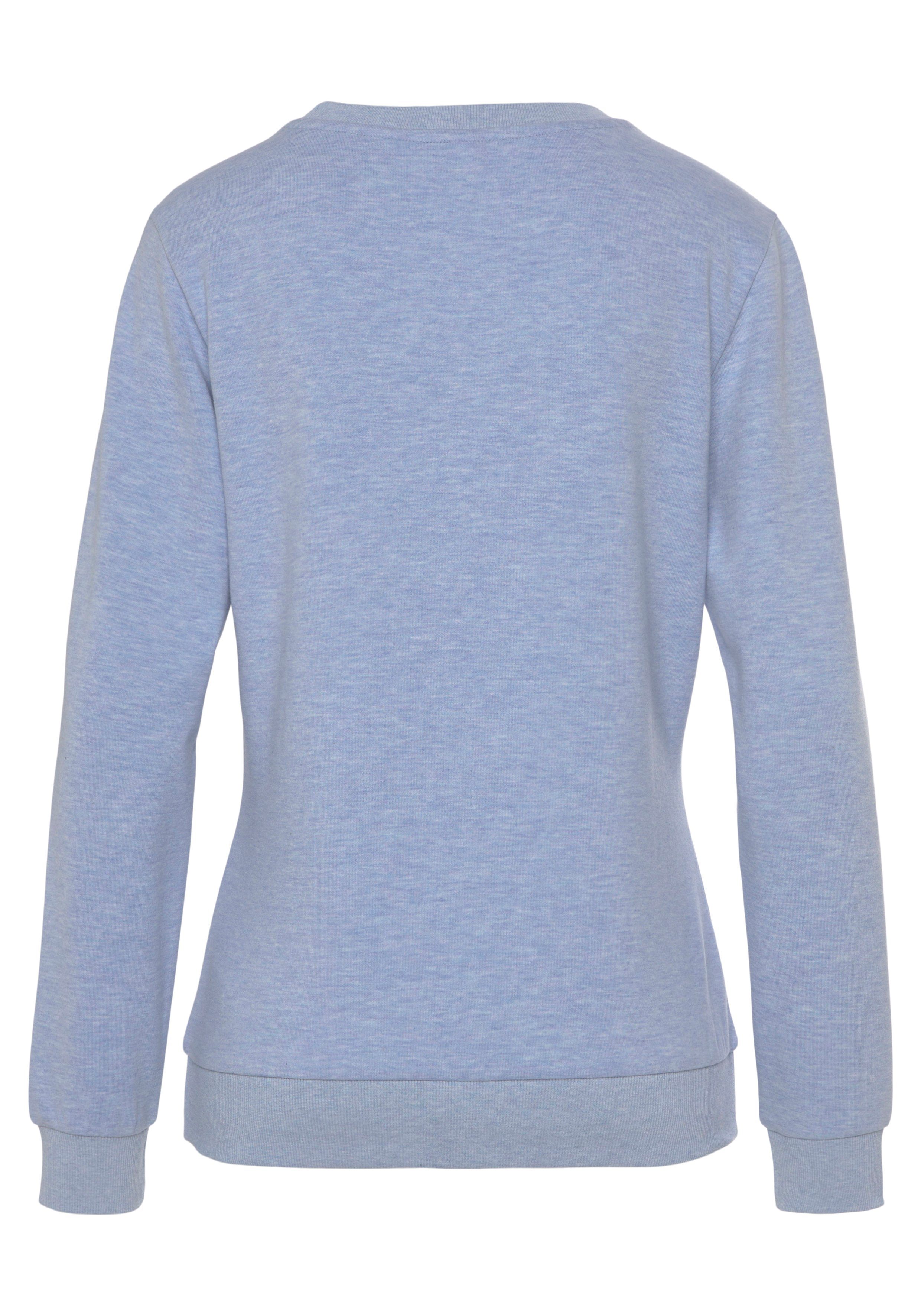 Bench. Loungewear Sweatshirt Loungeshirt met glanzende logo-borduurwerk, loungewear