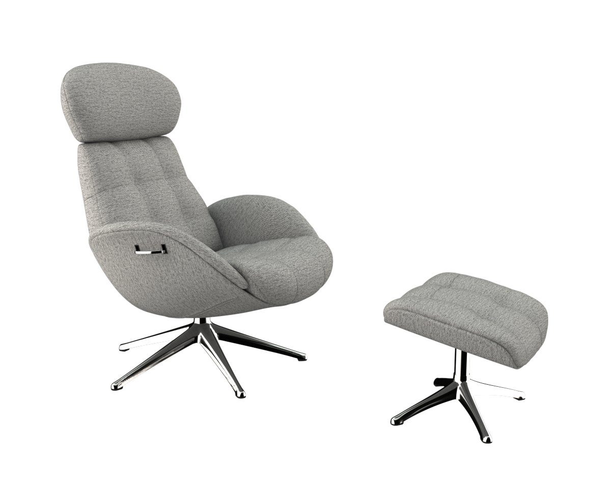 FLEXLUX Relaxfauteuil Chester, functionele stoel, gestoffeerde stoel, armleuningen, TV-fauteuil tv-fauteuils grijs